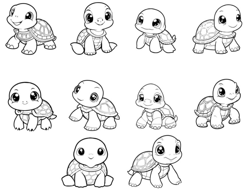 KDP Interior Turtle Coloring Pages For Kids Boys And Girls
