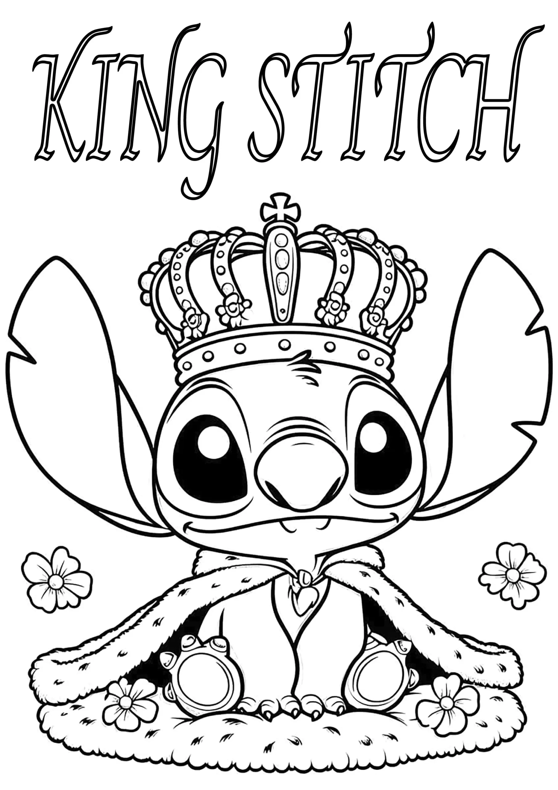King Stitch Lilo And Stitch Coloring Pages