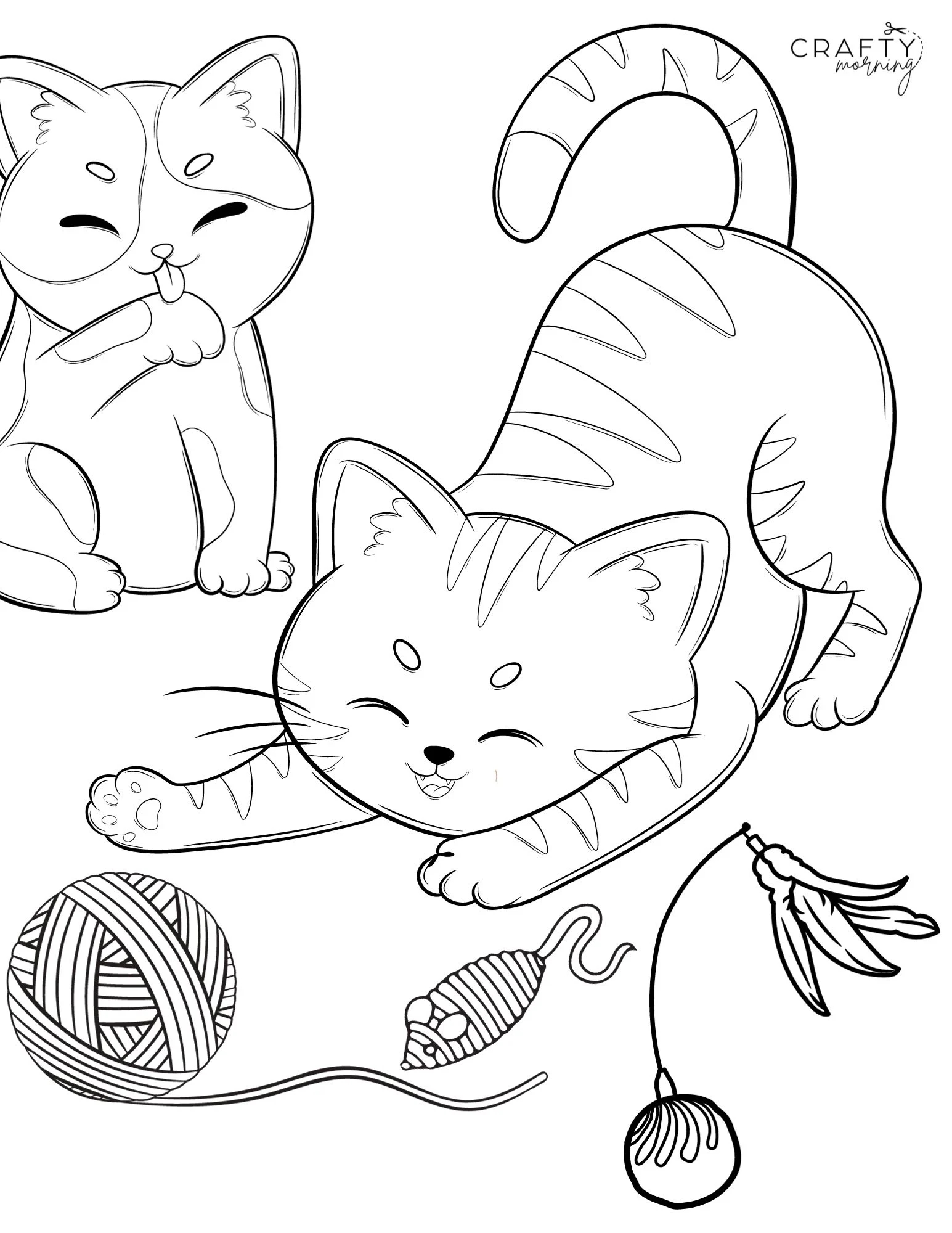 Kitten Coloring Pages To Print Crafty Morning