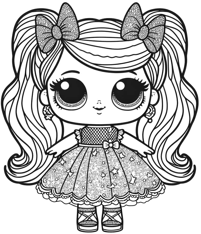 L O L Surprise Dolls Coloring Pages 40 Different Coloring Sheets