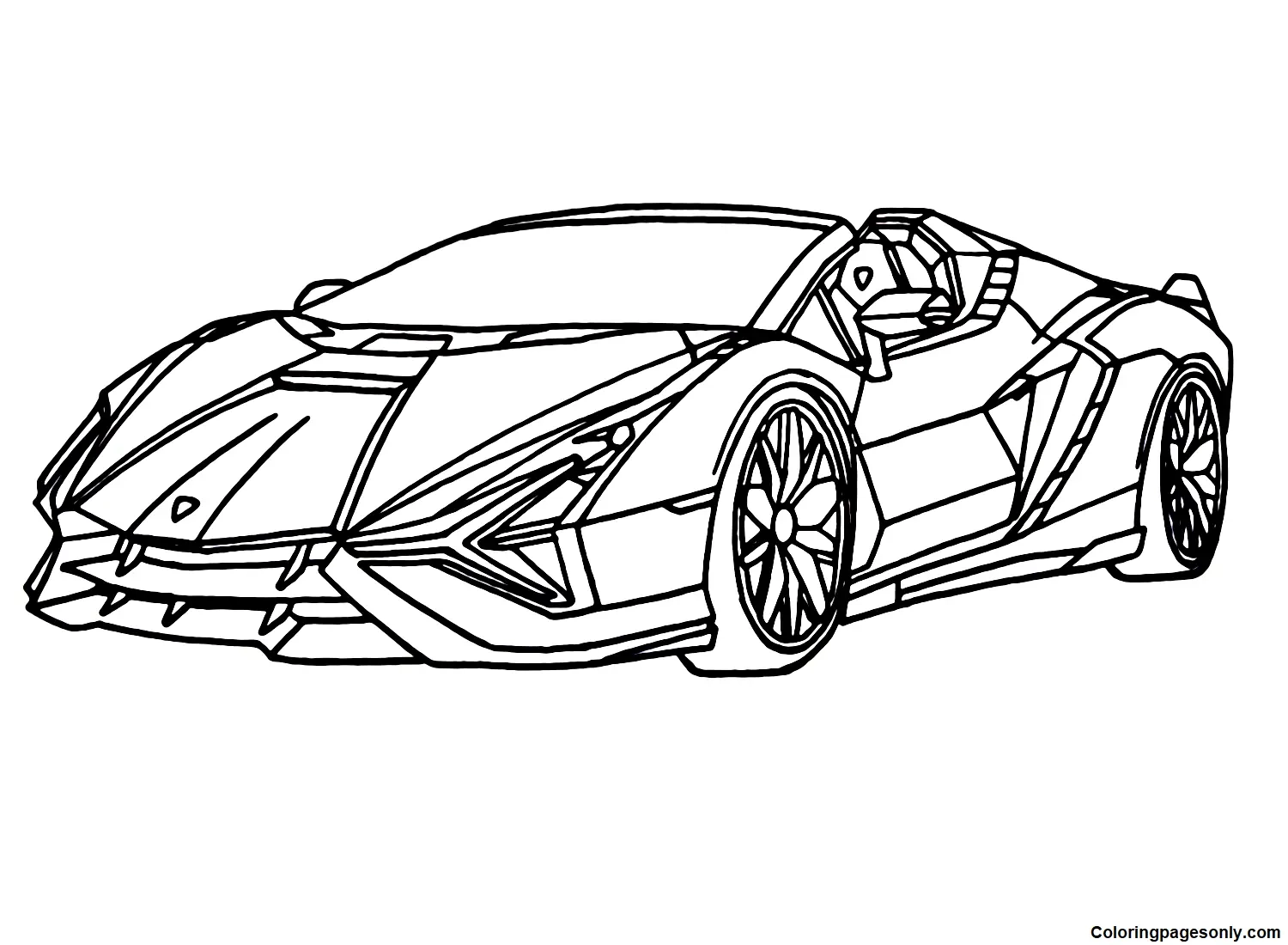 Lamborghini Aventador Coloring Pages