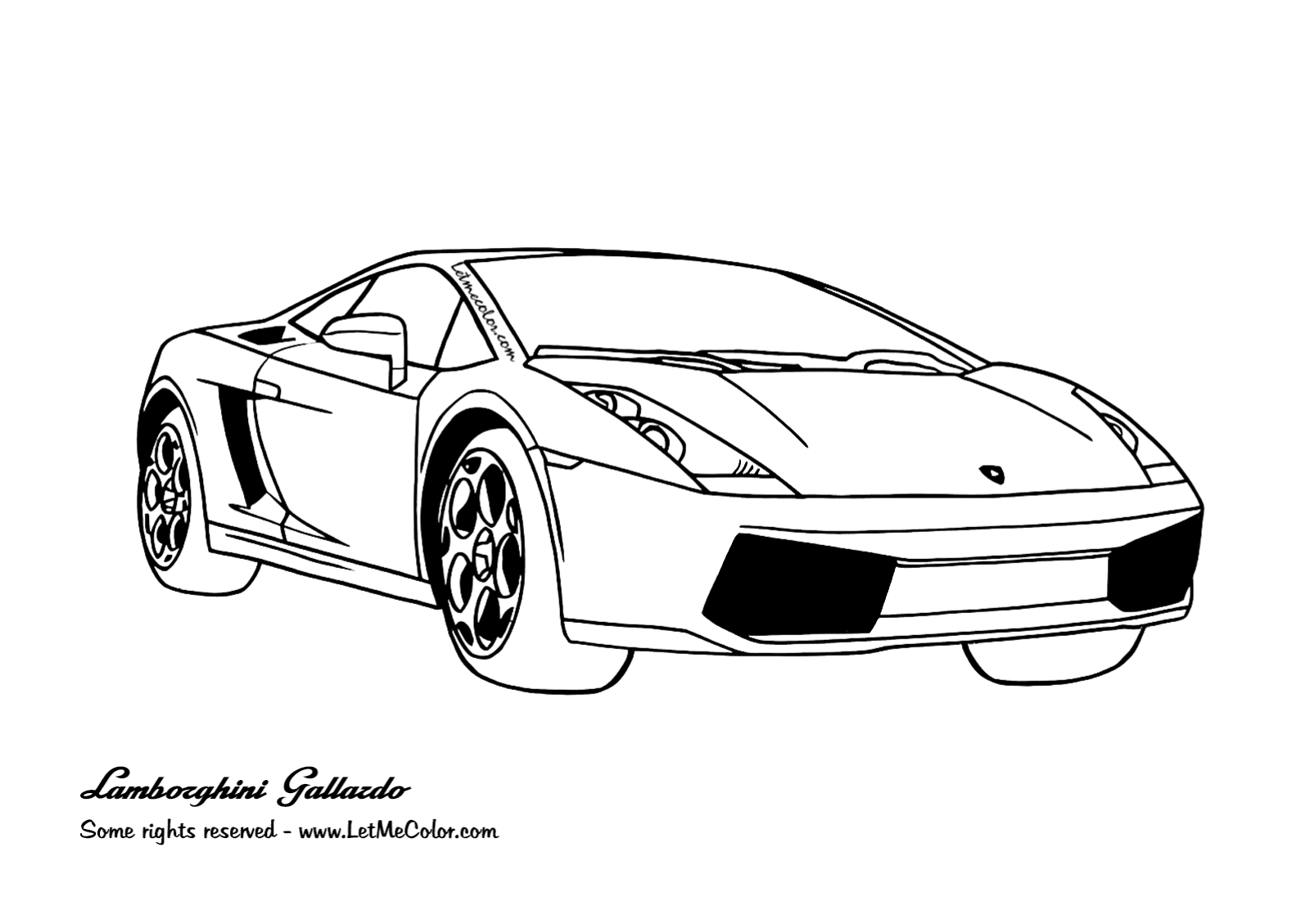 Lamborghini Gallardo Coloring Page LetMeColor