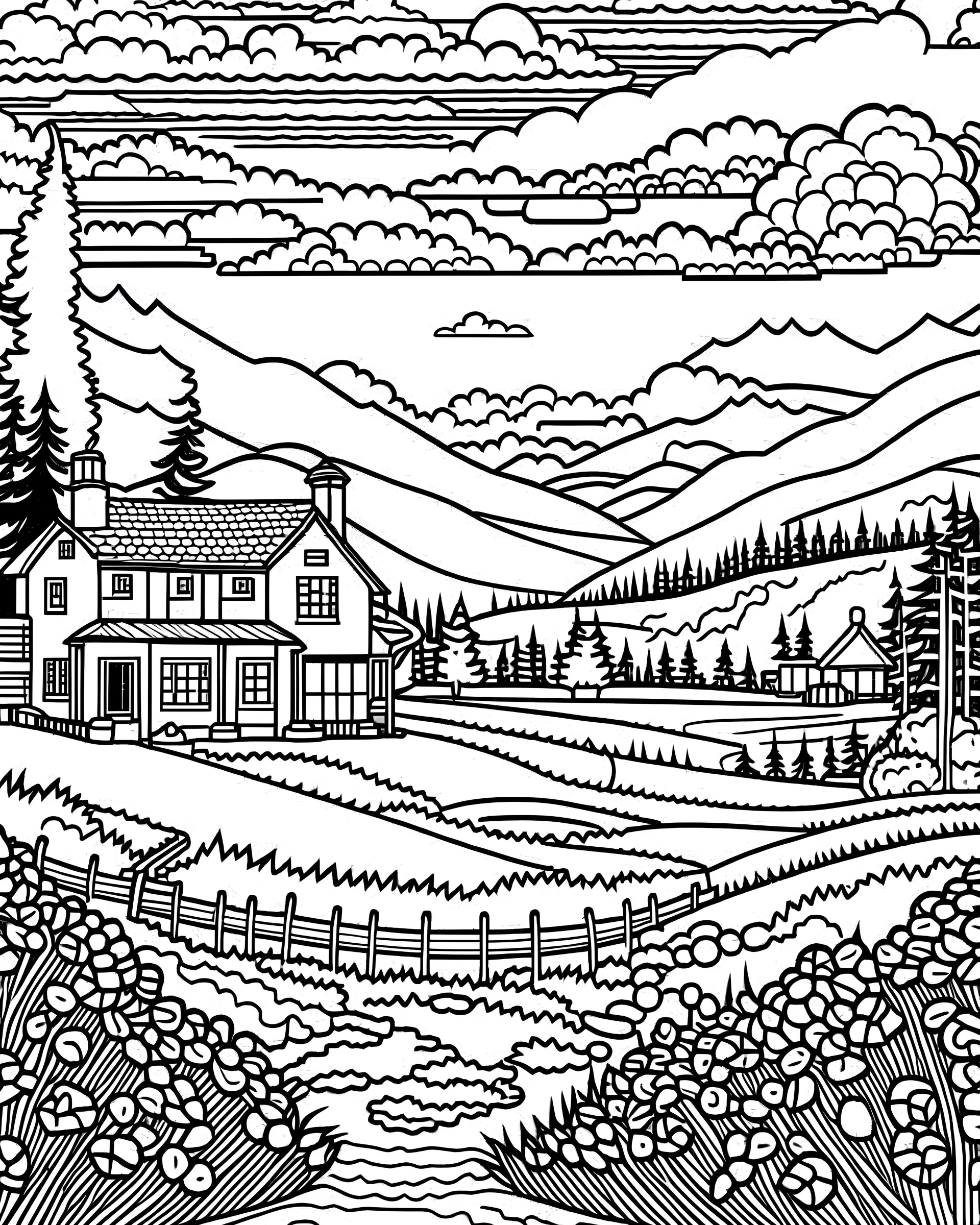 Landscape Coloring Pages For Adults Gallery Stablecog Landscape Coloring Pages For Adults Gallery Stablecog