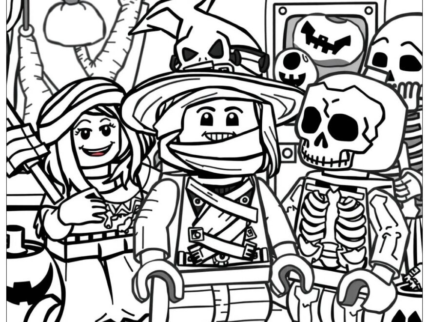 Lego Princess In A Magical Garden Coloring Page Free PDF PNG Printable