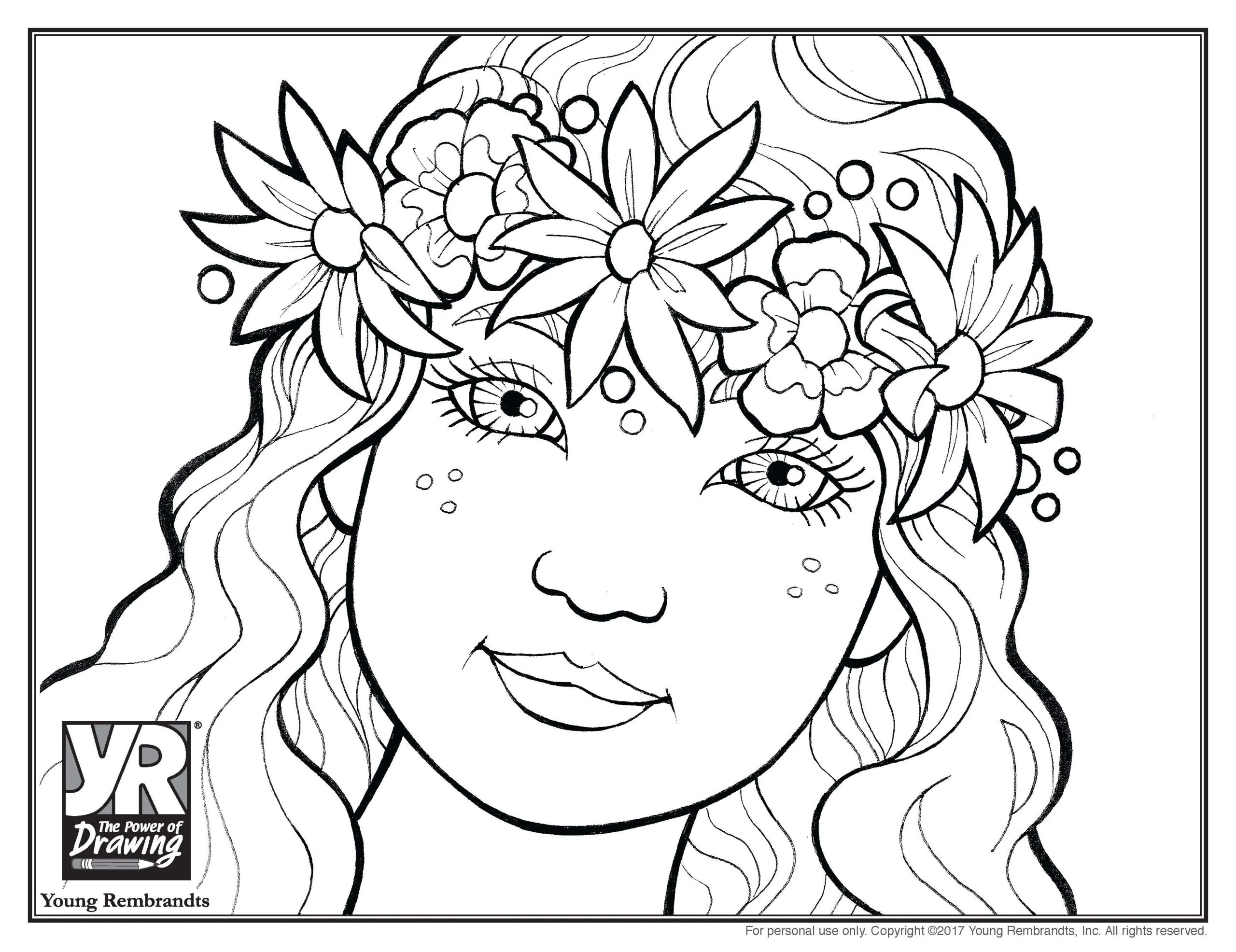 Leila Coloring Page Young Rembrandts Shop