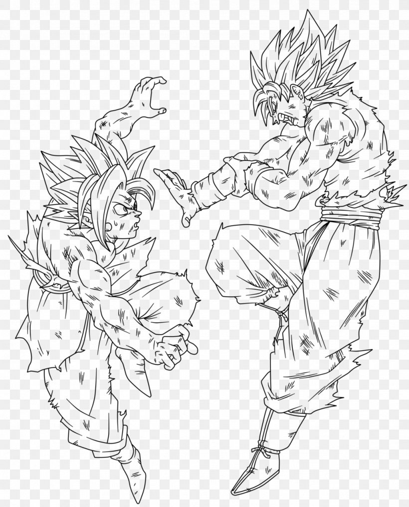 Line Art Goku Beerus Gogeta Vegeta PNG Line Art Goku Beerus Gogeta Vegeta PNG