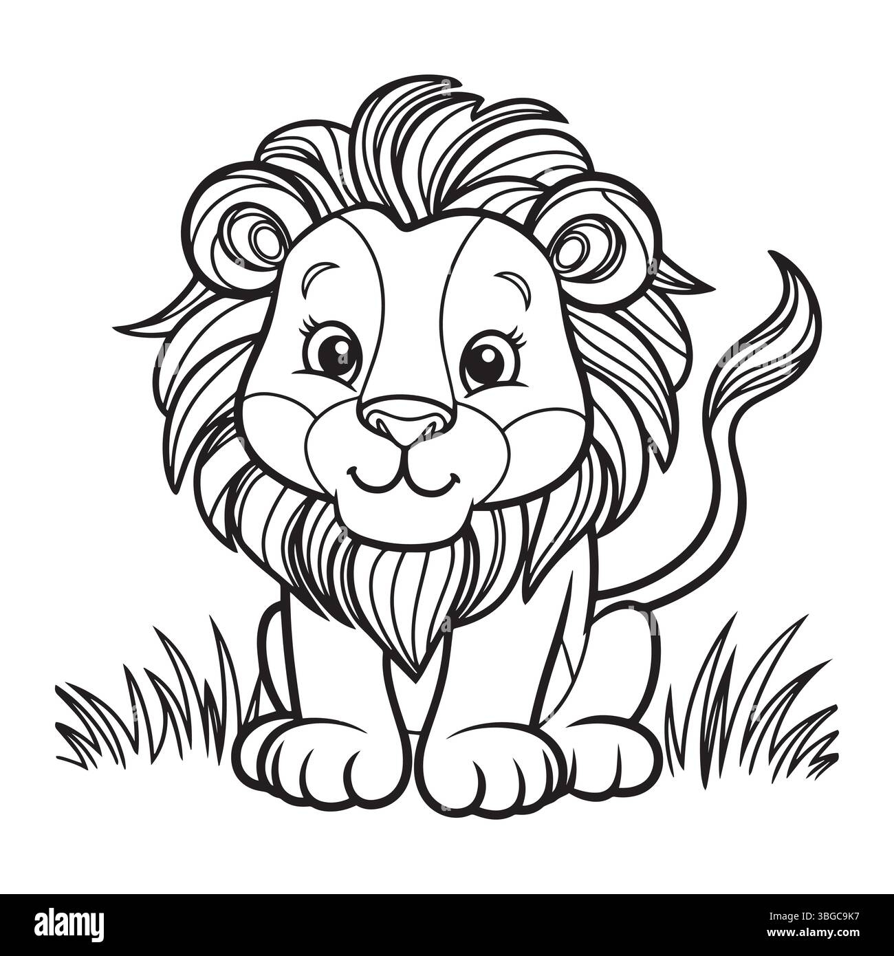 Lion Coloring Hi res Stock Photography And Images Alamy