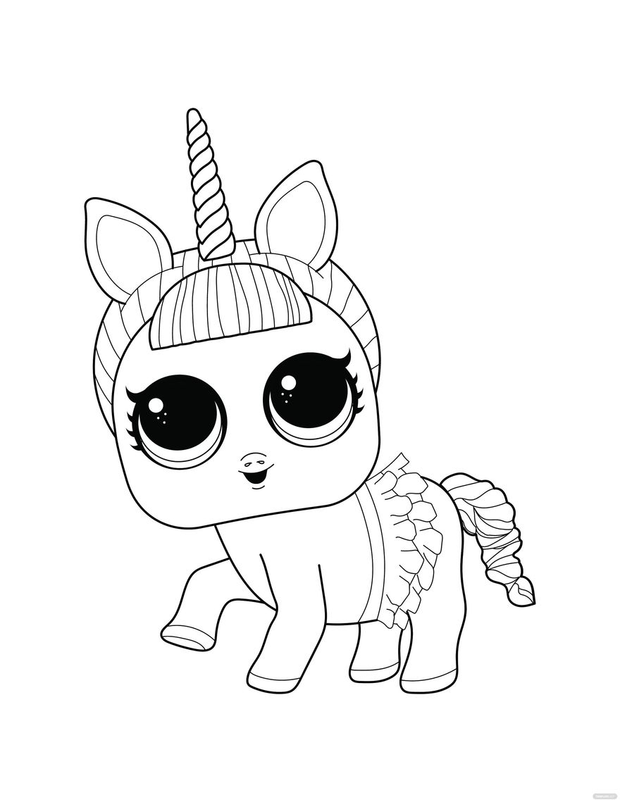 Lol Unicorn Coloring Page In Illustrator PDF SVG JPG EPS PNG Download Template