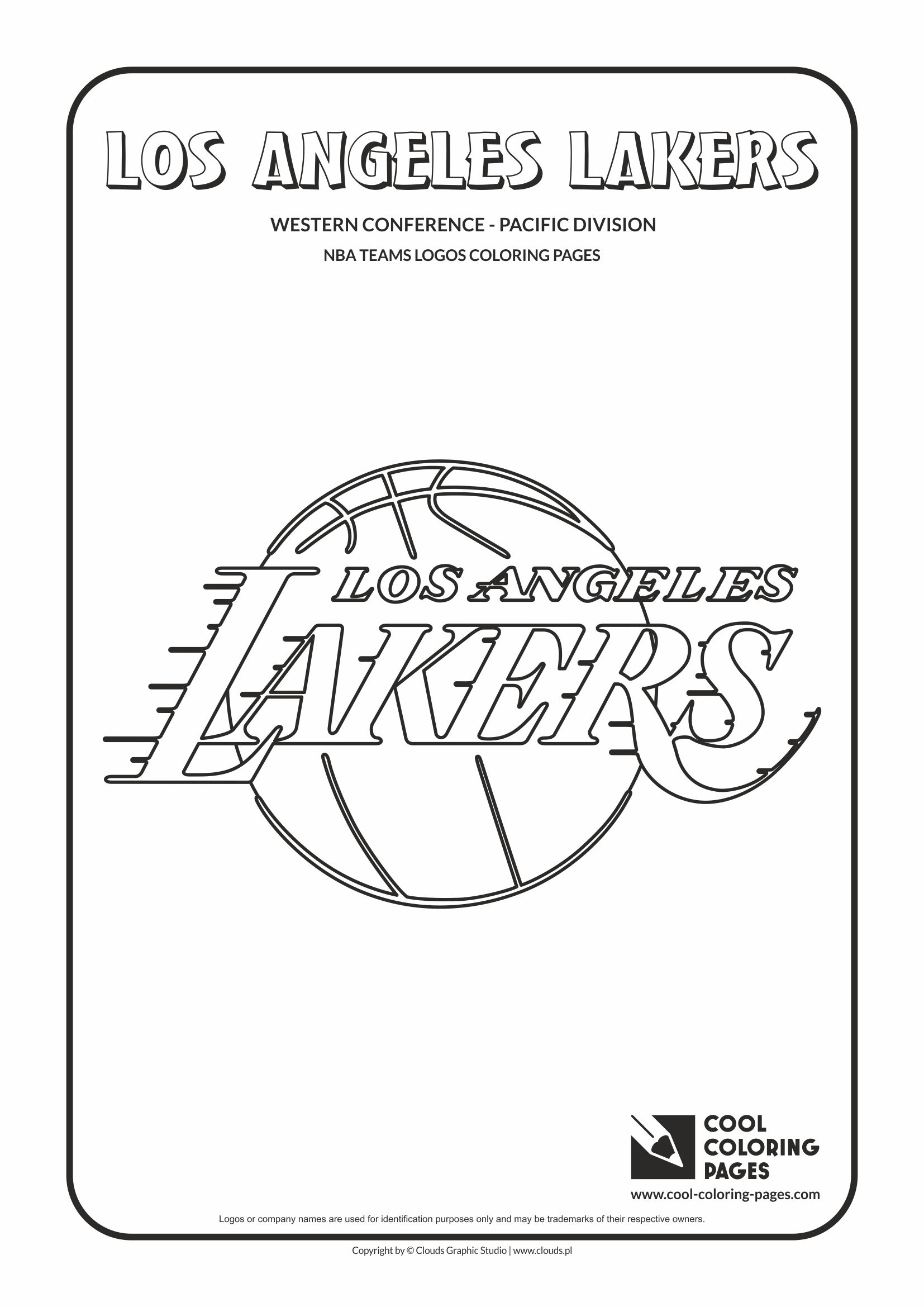 Los Angeles Lakers NBA Basketball Teams Logos Coloring Pages