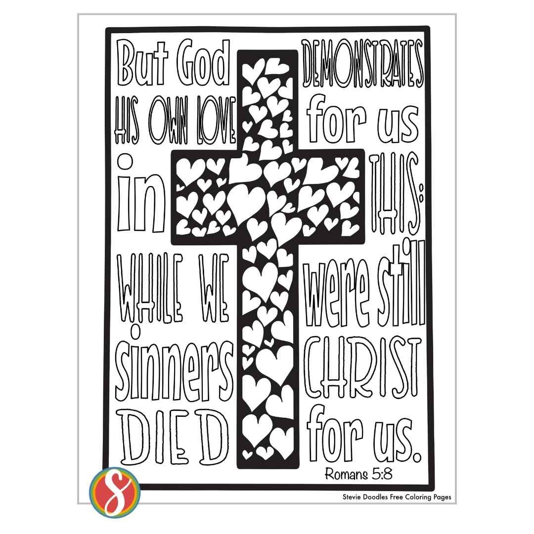 Love Bible Verse Coloring Pages Stevie Doodles
