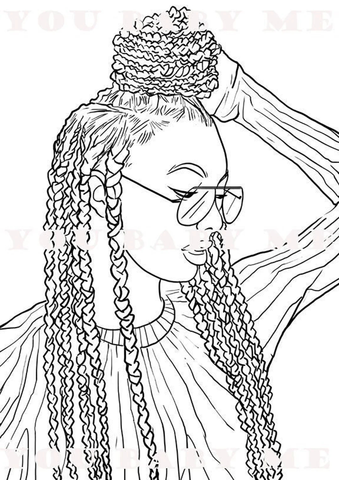Afro Girl Coloring Pages Afro Girl Coloring Pages