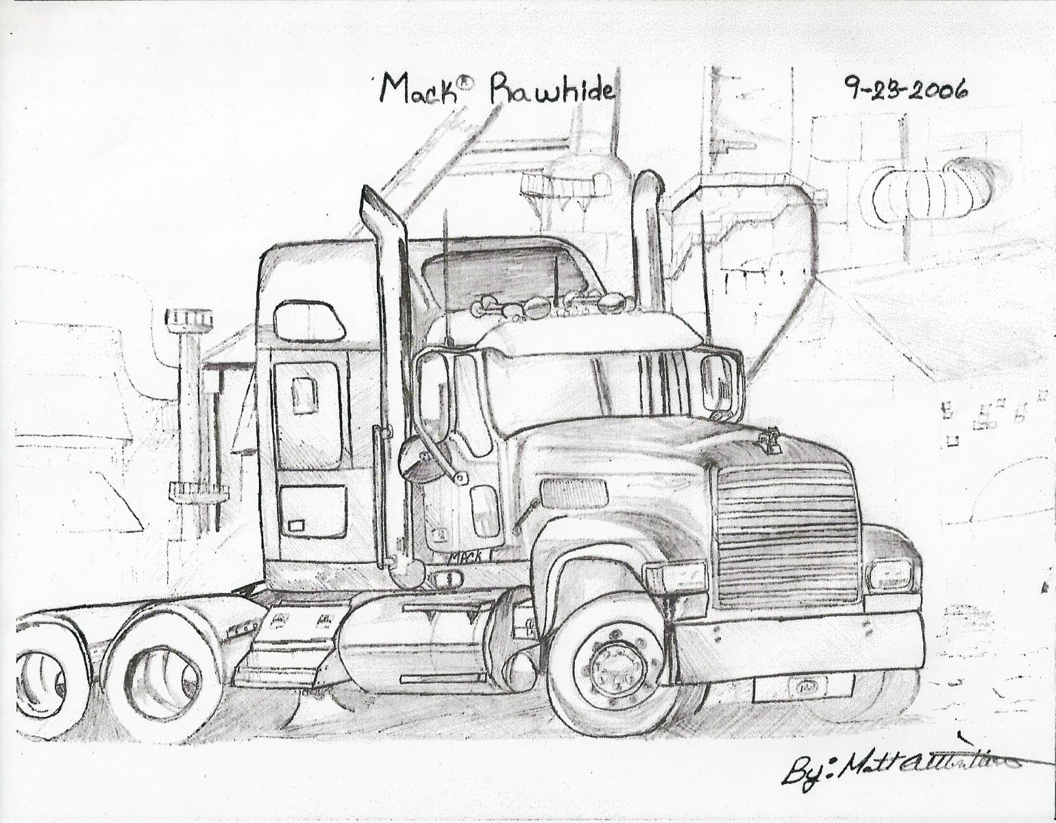 Mack Semi Truck Coloring Pages Mack Semi Truck Coloring Pages