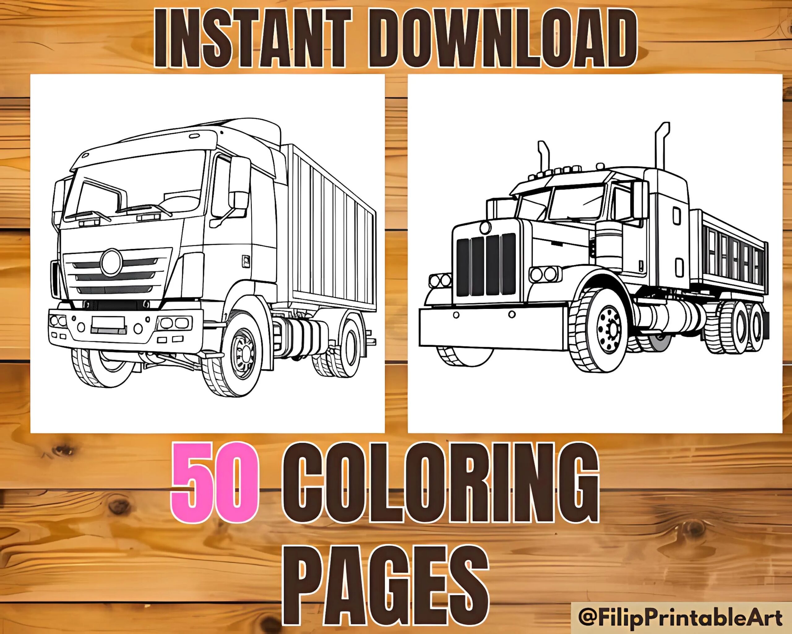 Mack Truck Coloring Book Etsy Mack Truck Coloring Book Etsy