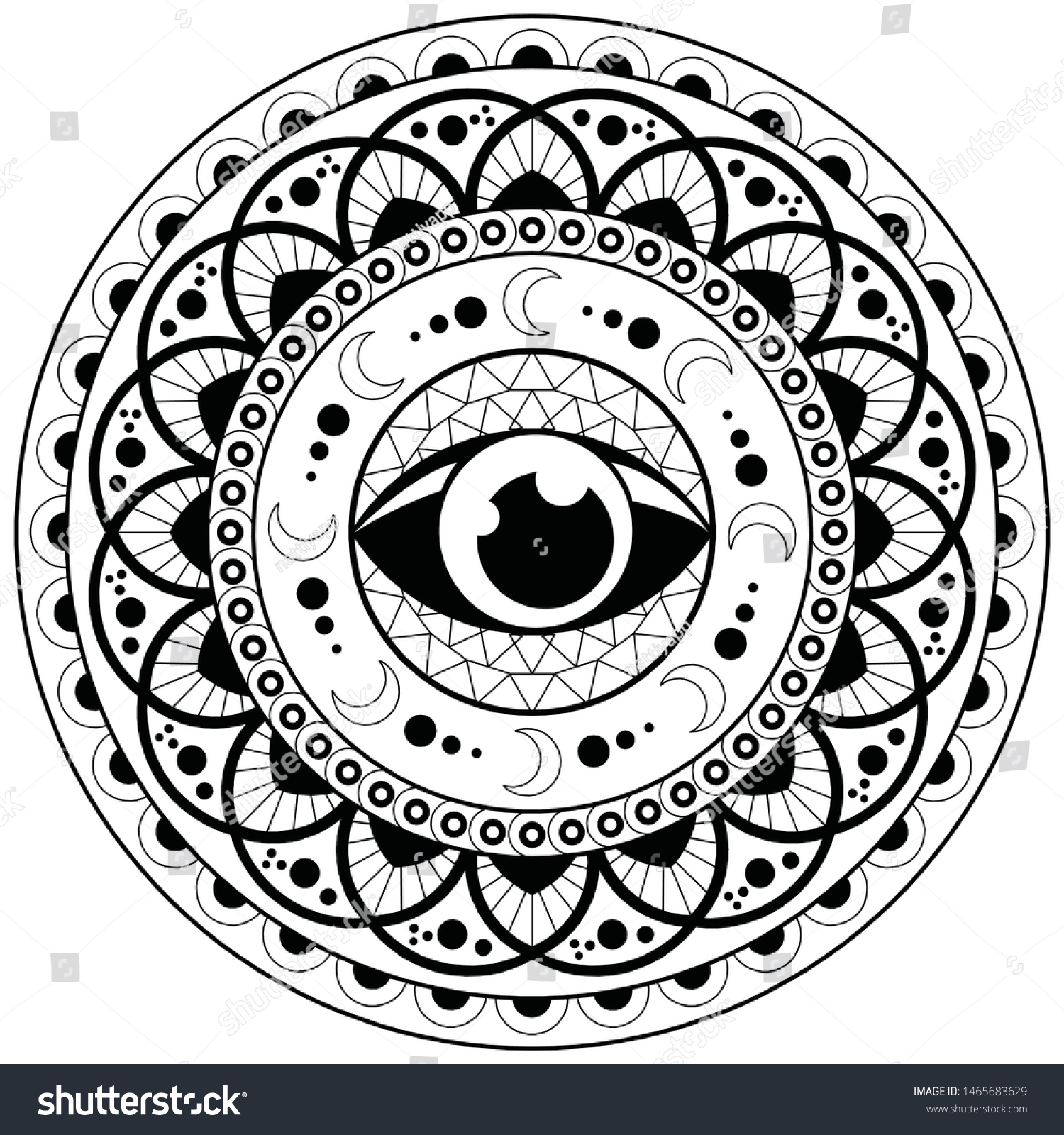 Eye Mandala Coloring Pages