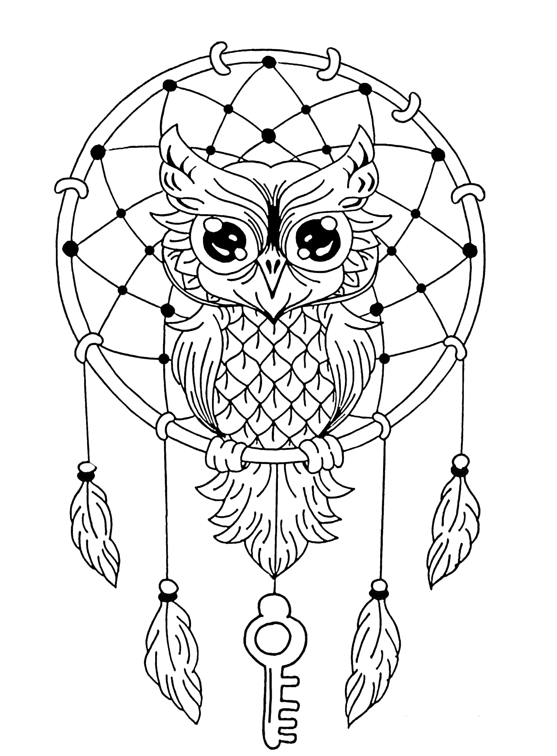Dream Catcher Mandala Coloring Pages