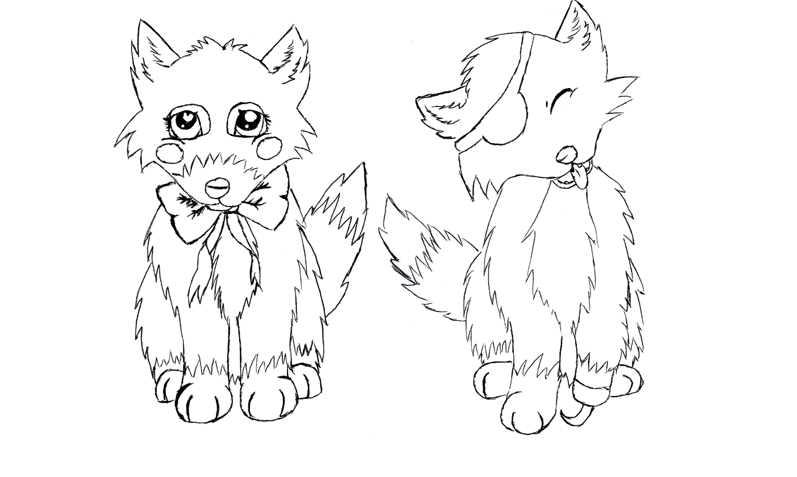 Mangle And Foxy Line Art By Umbreonwolf123 On DeviantArt