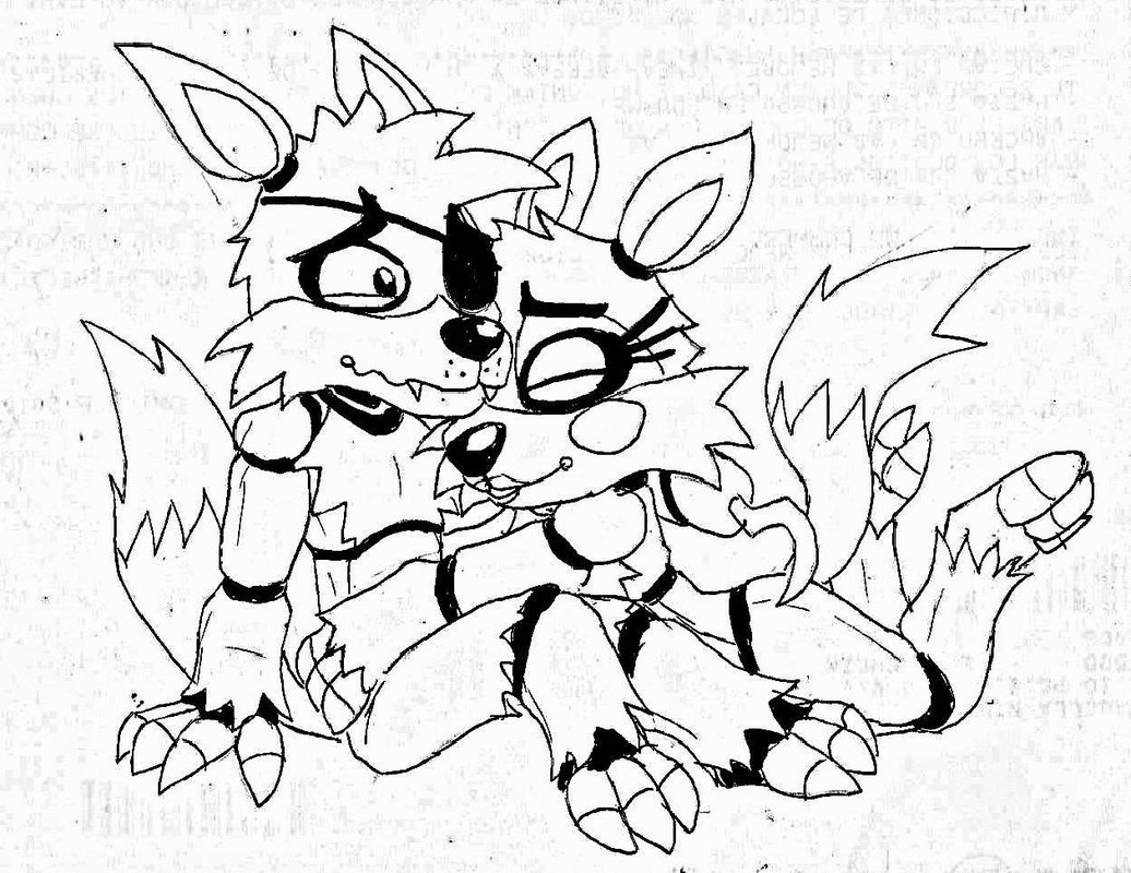 M Angle And Foxy Coloring Pages