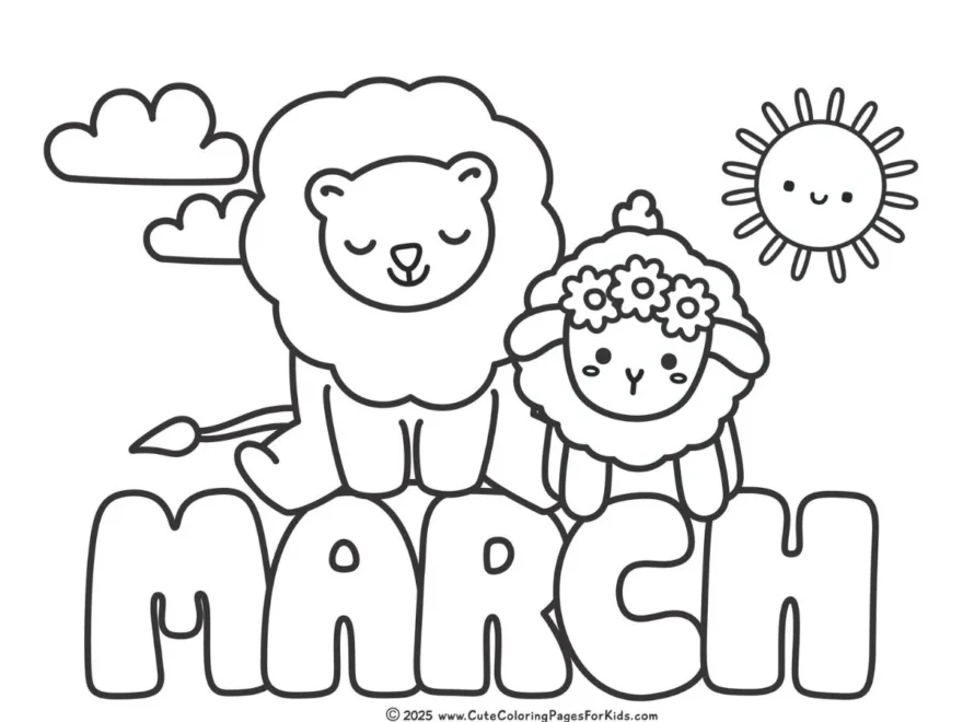 March Coloring Pages Cute Coloring Pages For Kids