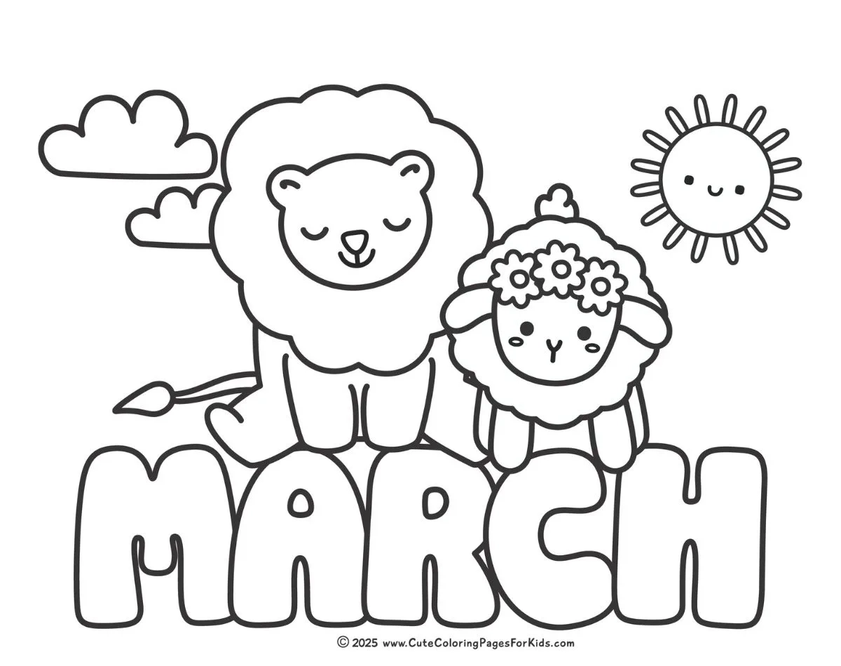 March Coloring Pages Cute Coloring Pages For Kids