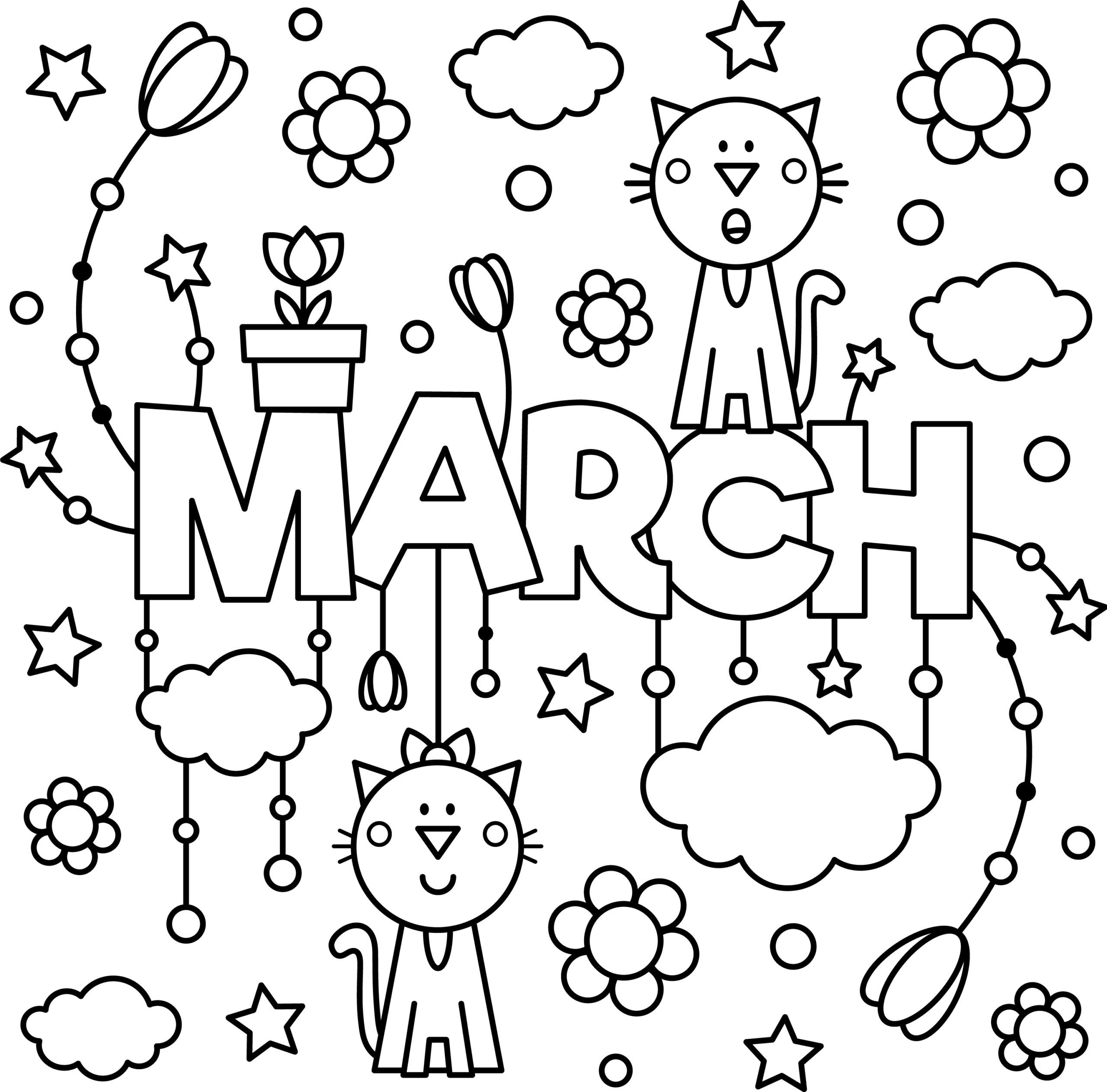 March Kids Coloring Pages