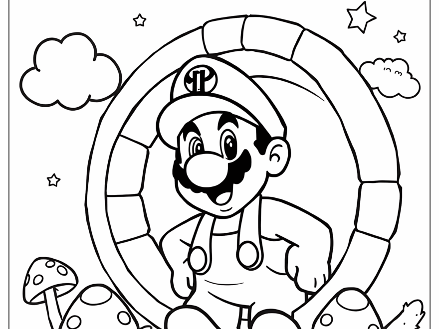 Mario Coloring Pages 12 Free Printable Coloring Pages