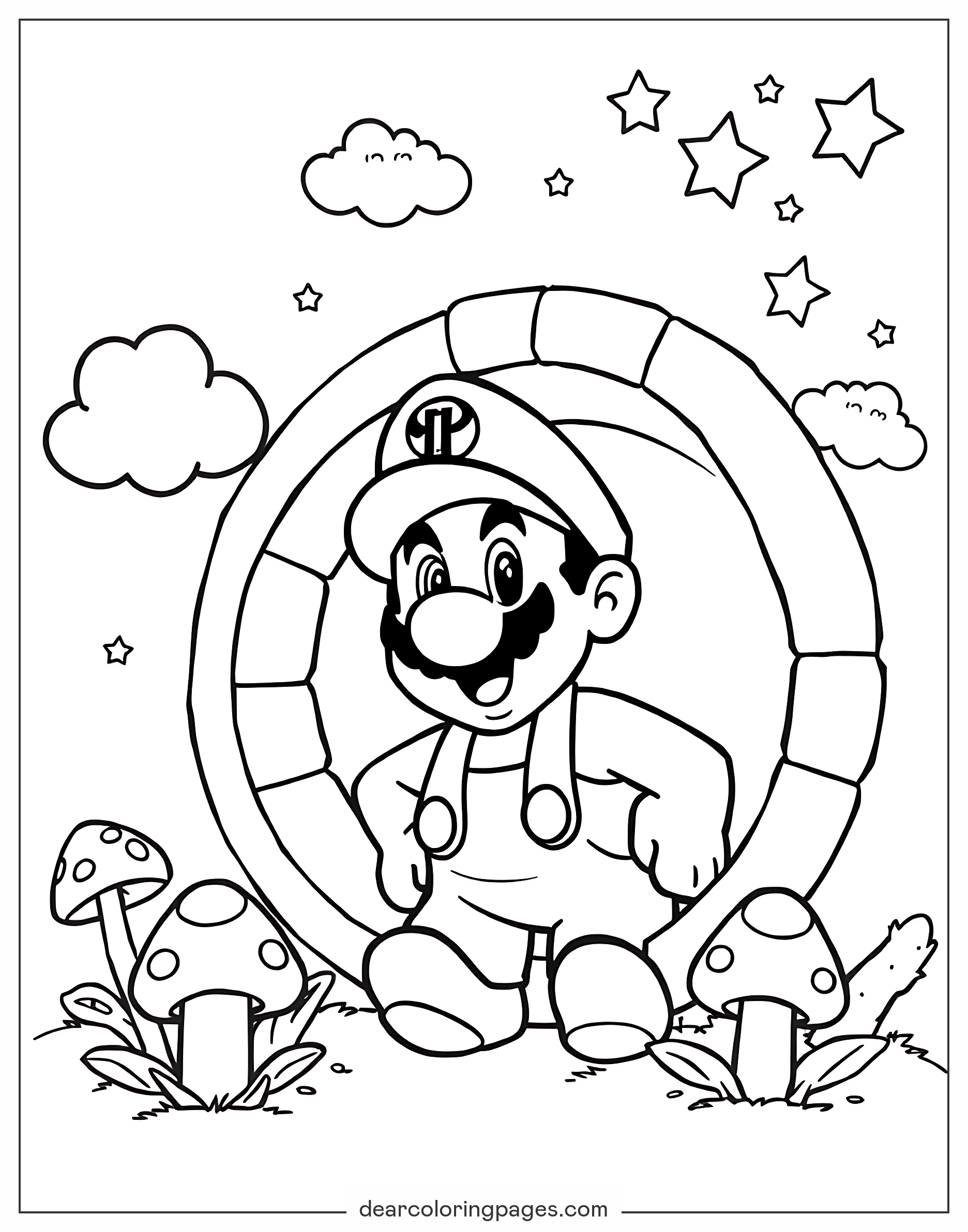 Mario Coloring Pages 12 Free Printable Coloring Pages