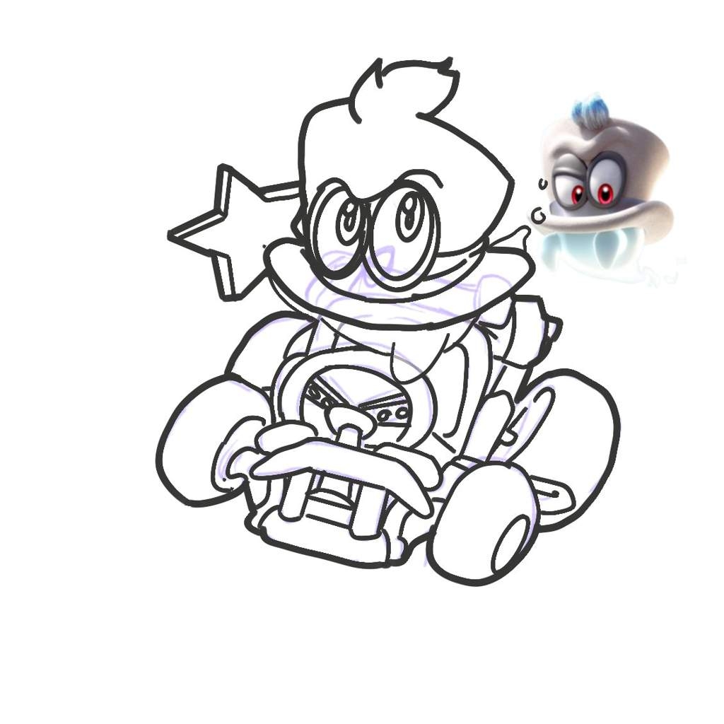 Super Mario Odyssey Cappy Coloring Pages