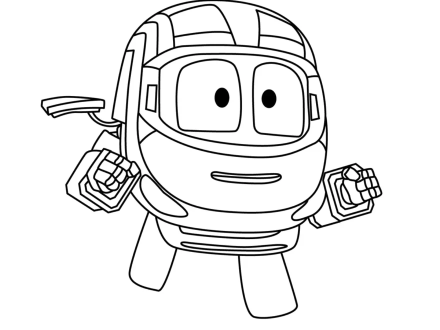Maxie Robot Trains Coloring Page For Kids Free Robot Trains Printable Coloring Pages Online For Kids ColoringPages101 Coloring Pages For Kids