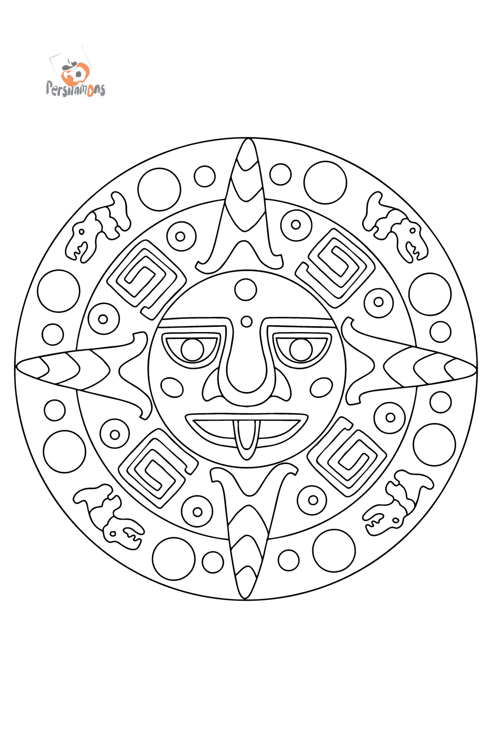 Mayan Ornaments Coloring Page Online And Print For Free 