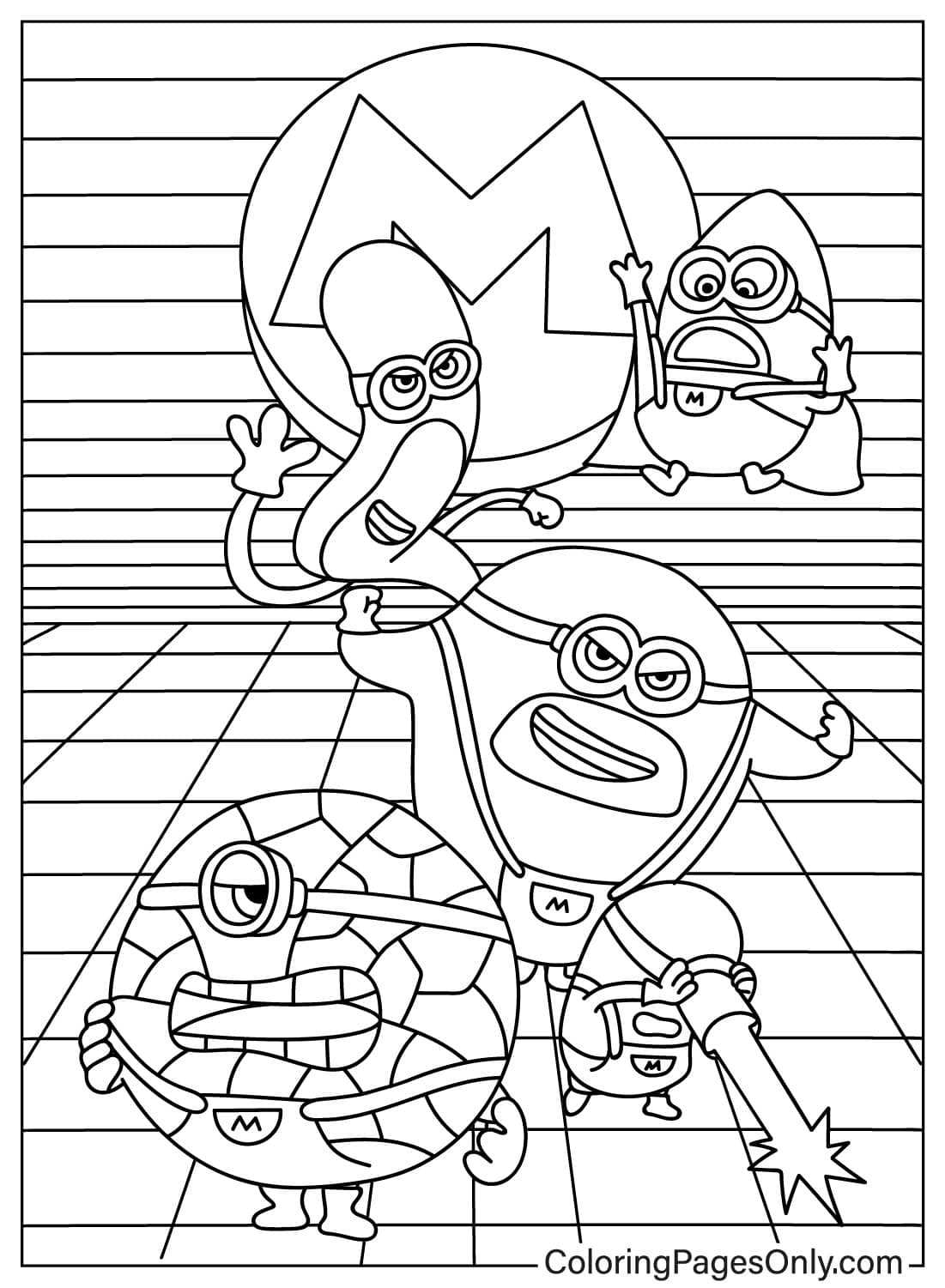 Mega Minions Coloring Pages Free Printable PDF Online Coloring Mega Minions Coloring Pages Free Printable PDF Online Coloring