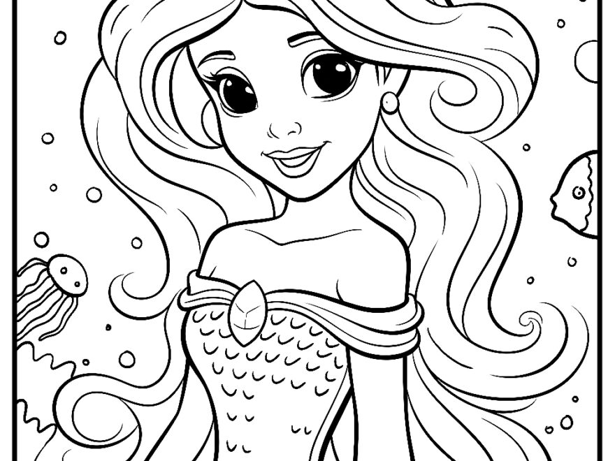 Mermaid Coloring Pages Ariel Coloring Pages FreeColoringPages