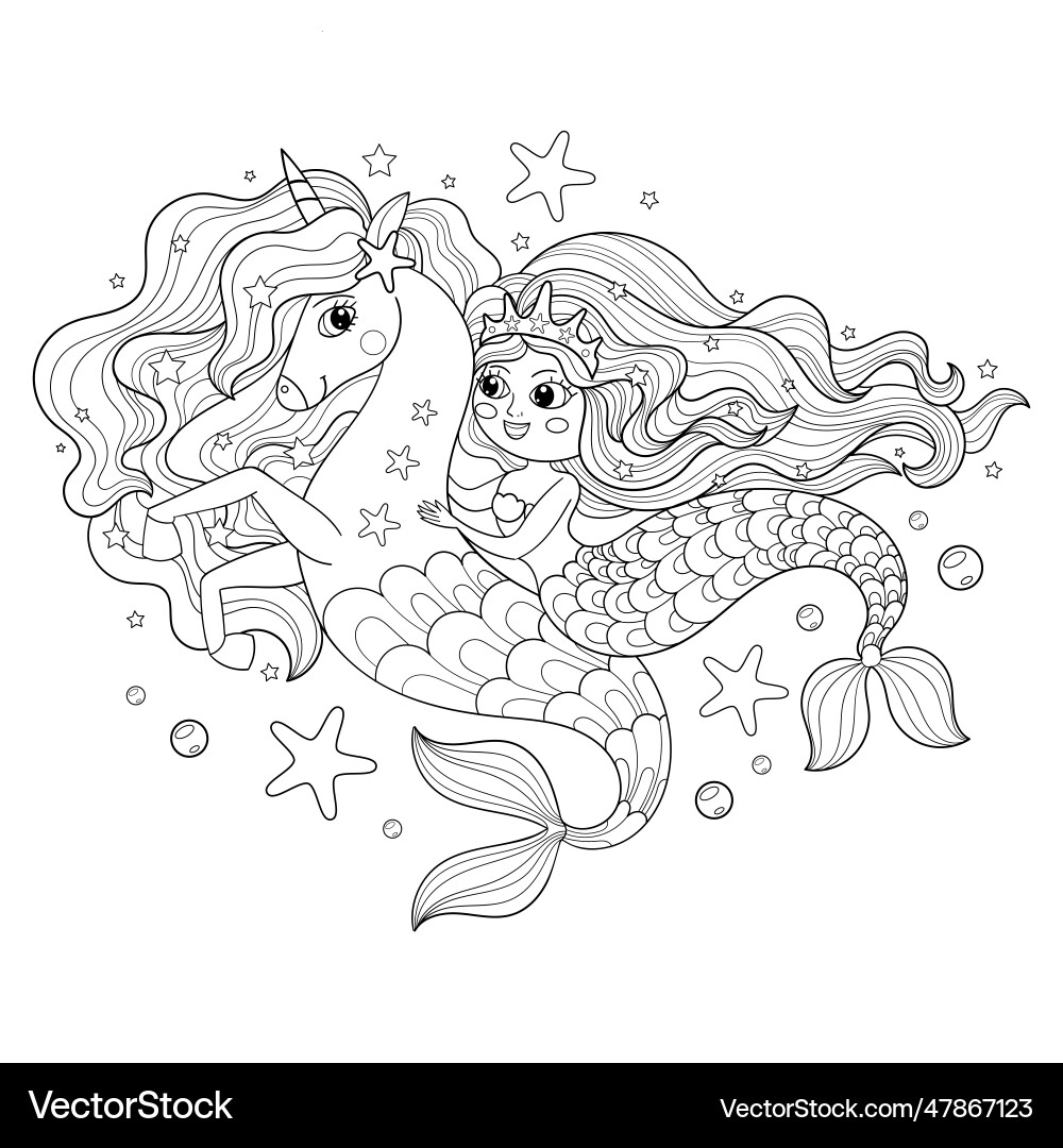 Mermaid Horse Coloring Pages Mermaid Horse Coloring Pages