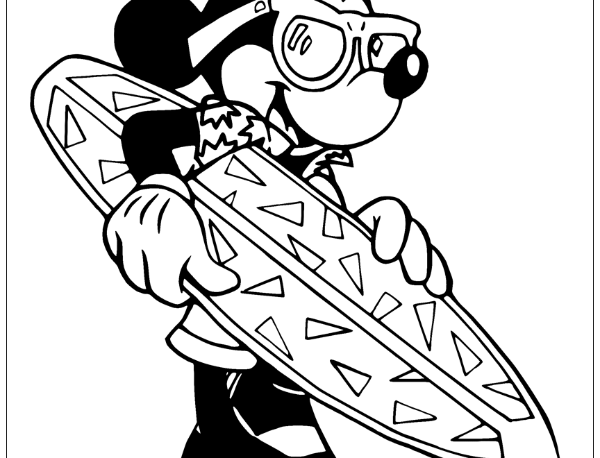 Mickey Mouse Summer Coloring Pages Disneyclips