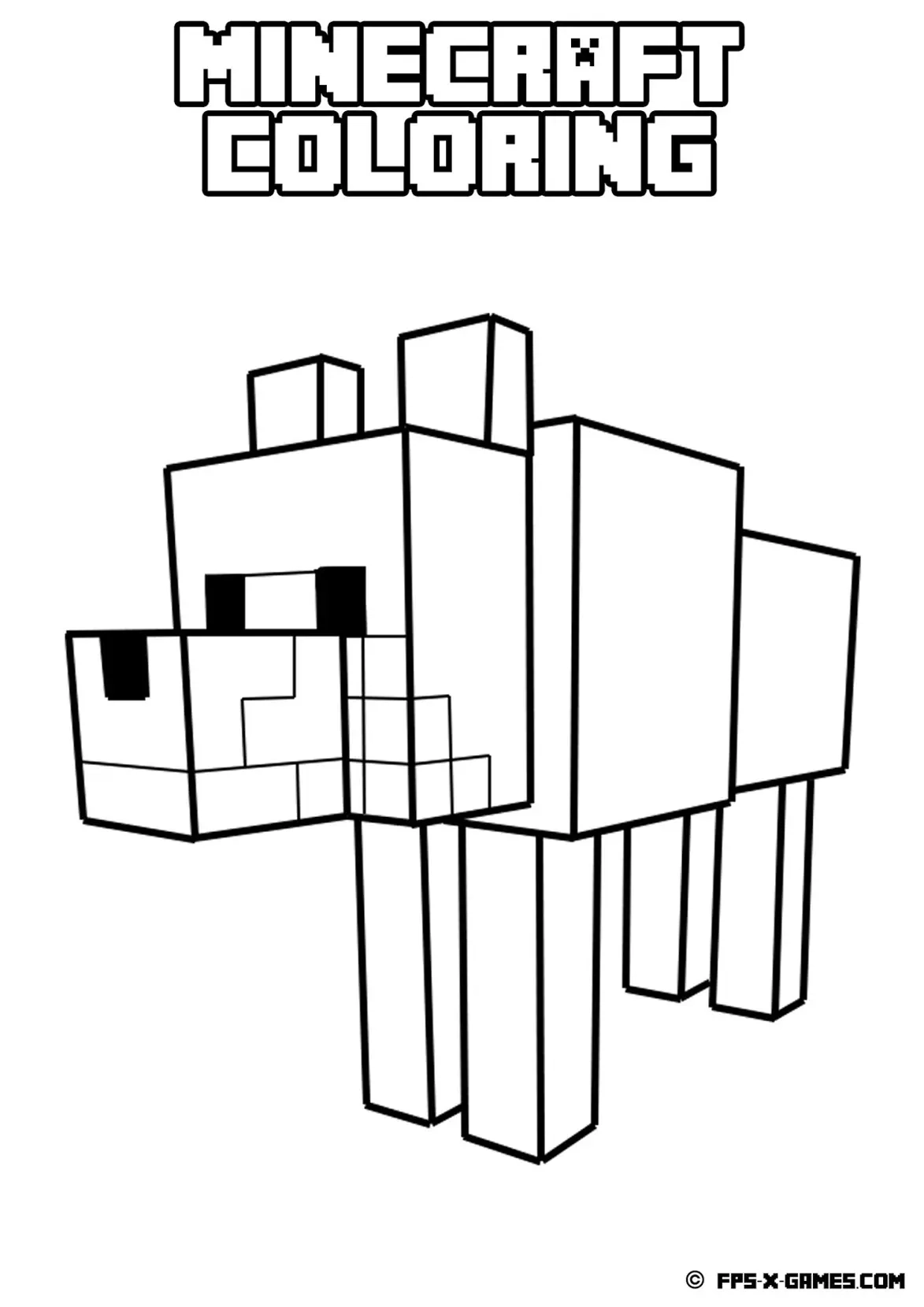 Minecraft Image To Print And Color Minecraft Coloring Pages