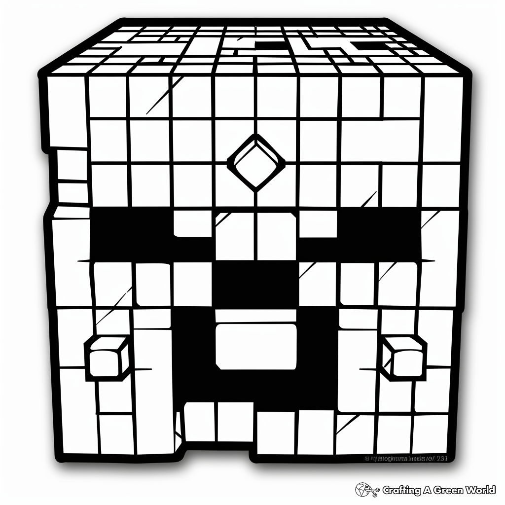 Minecraft Logo Coloring Pages Free Printable 