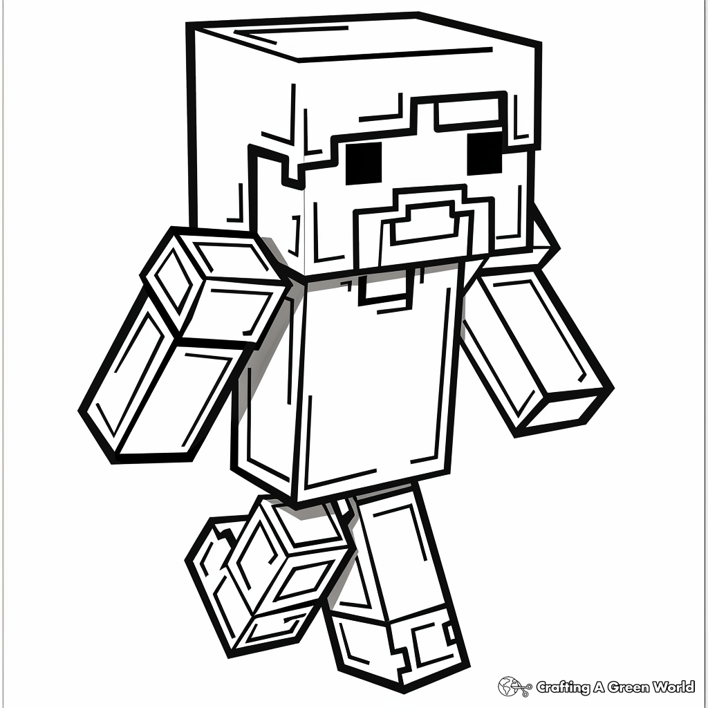 Minecraft Steve Coloring Pages Free Printable Minecraft Steve Coloring Pages Free Printable