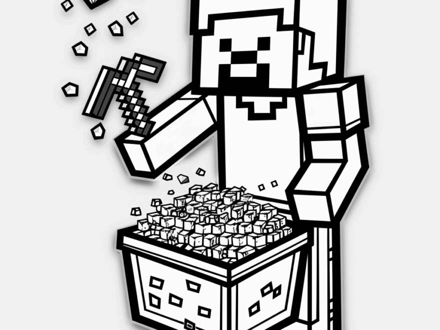 Minecraft Steve Coloring Pages Free Printable