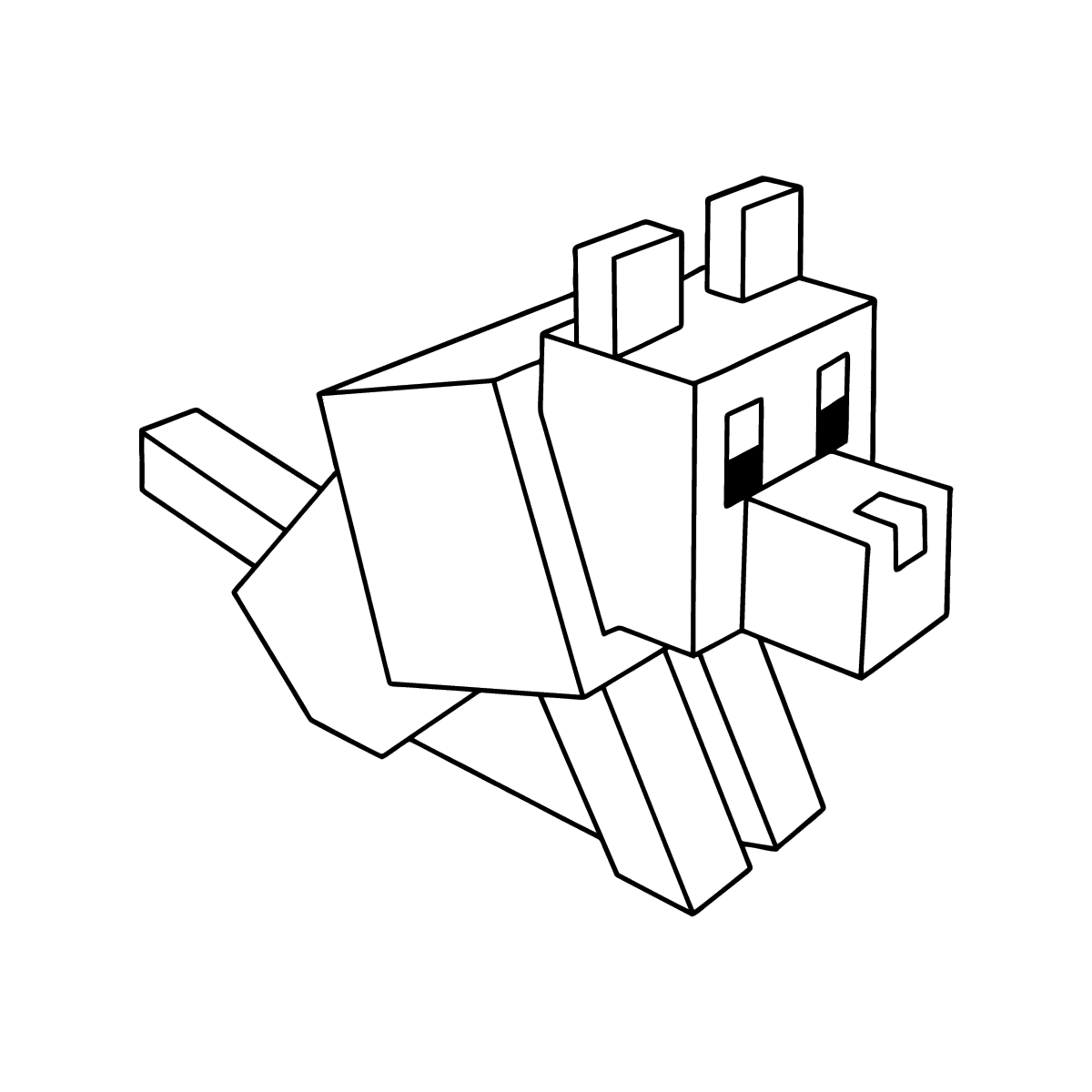 Minecraft Wolf Coloring Page Online And Print For Free 