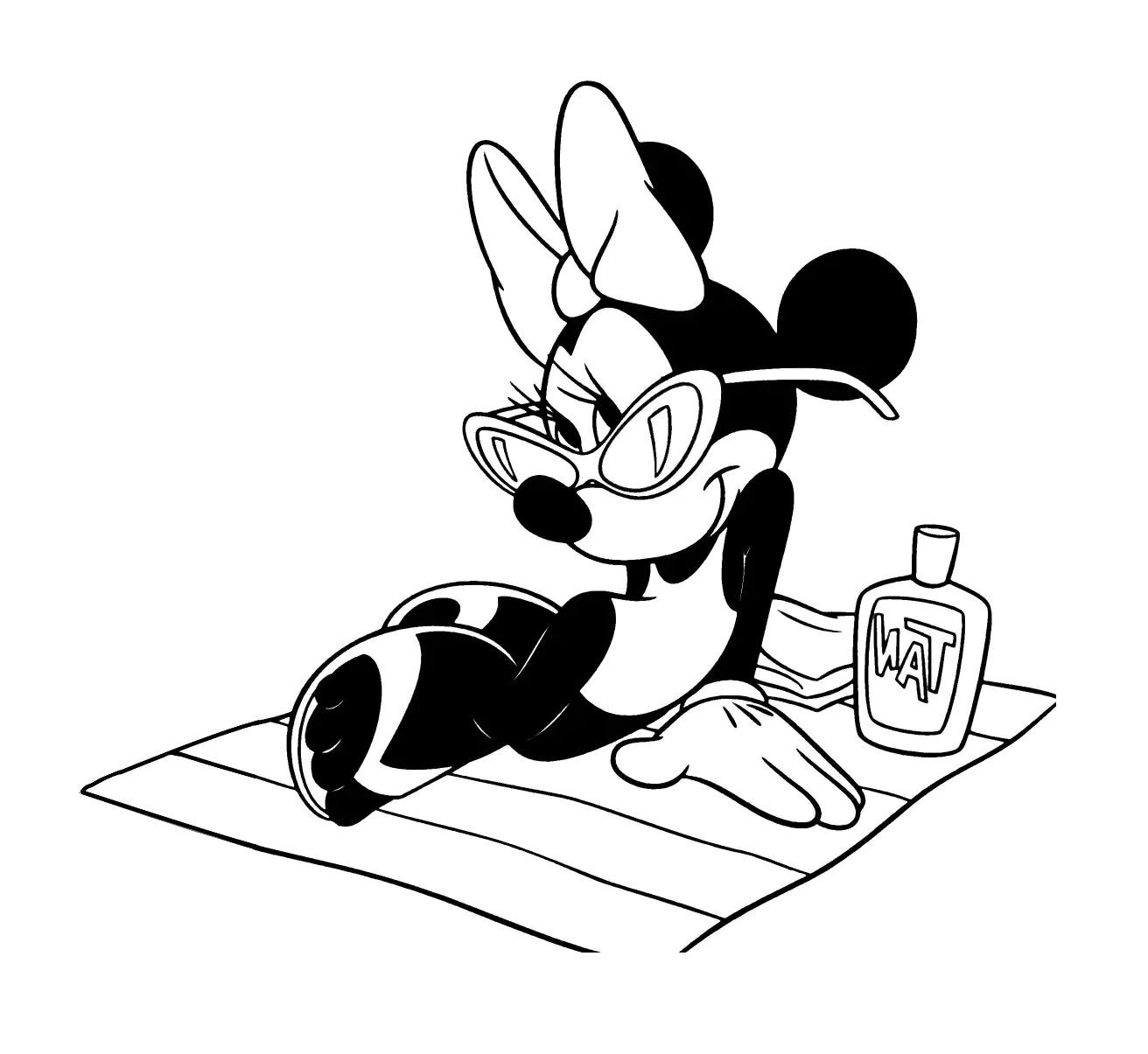 Minnie Mouse The Beach Minnie Mouse Coloring Pages