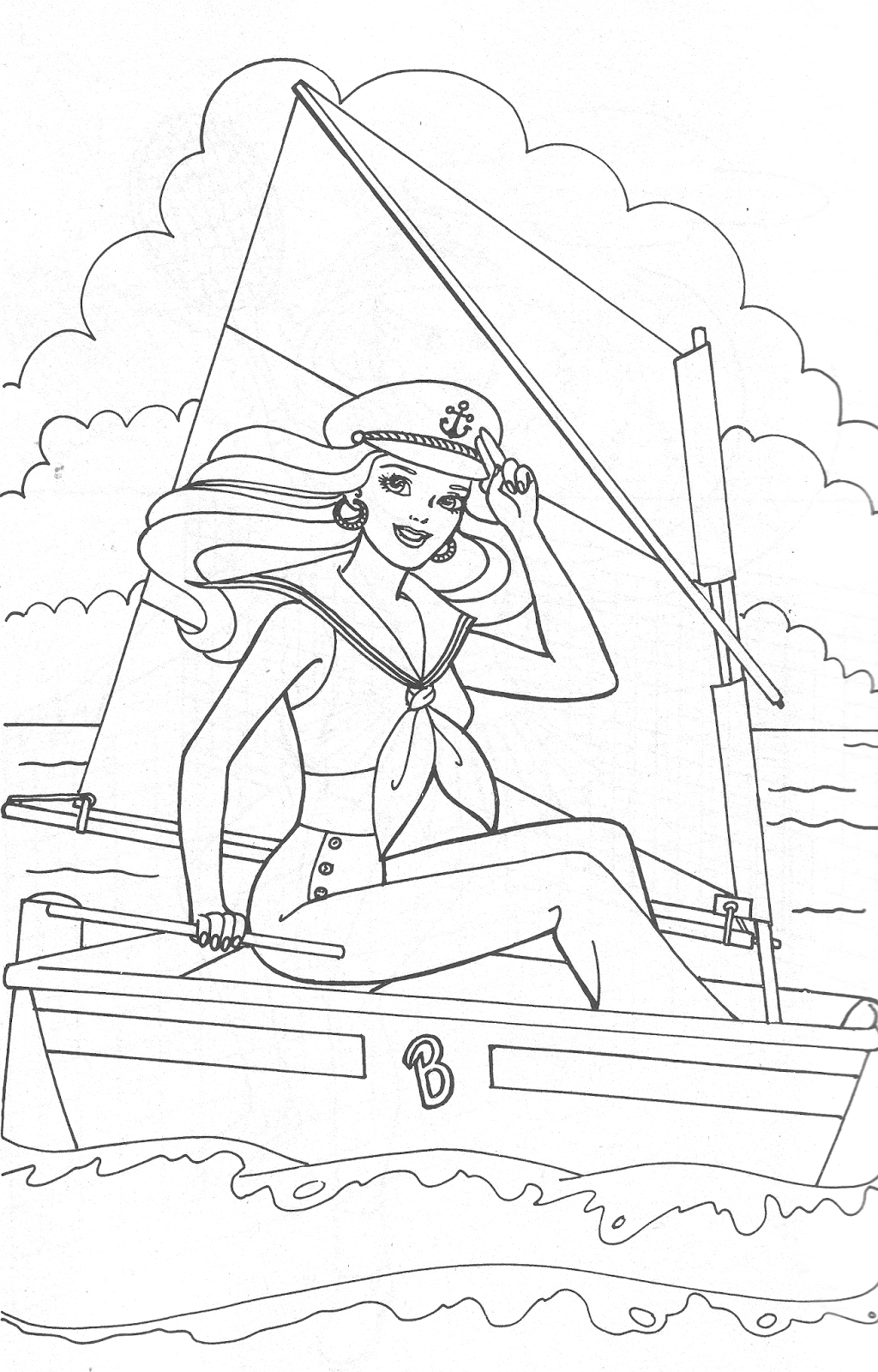 Vintage Barbie Coloring Pages Vintage Barbie Coloring Pages