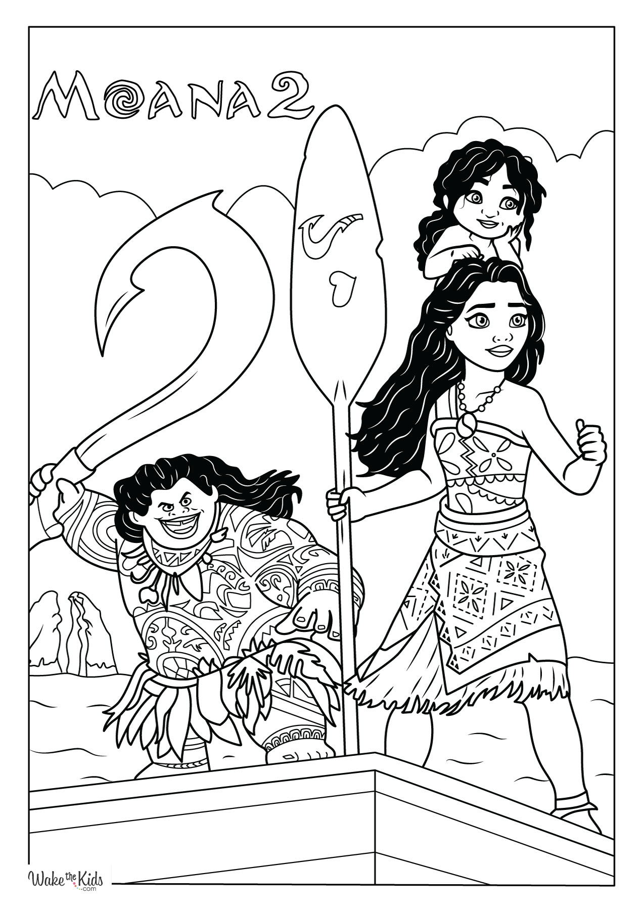 Moana Coloring Pages Free Printable PDFs WakeTheKids