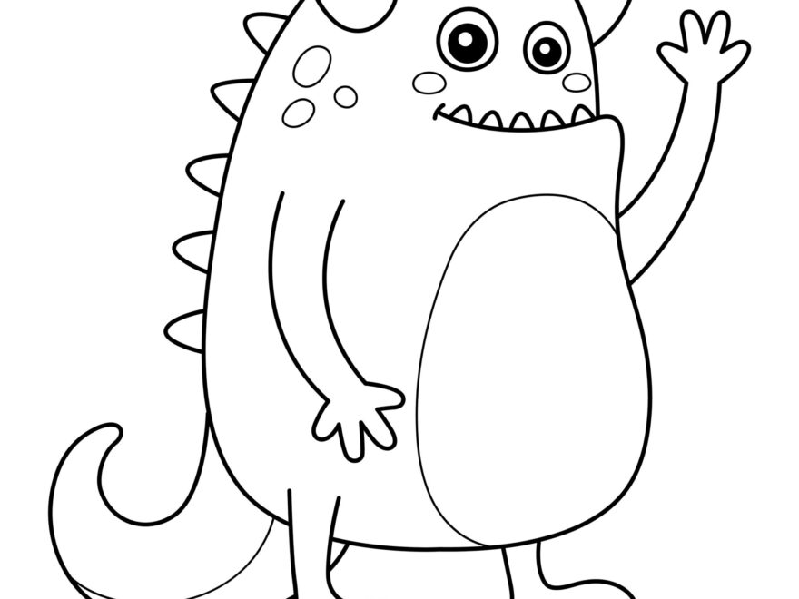 Monster Coloring Pages For Kids Happy Toddler Playtime