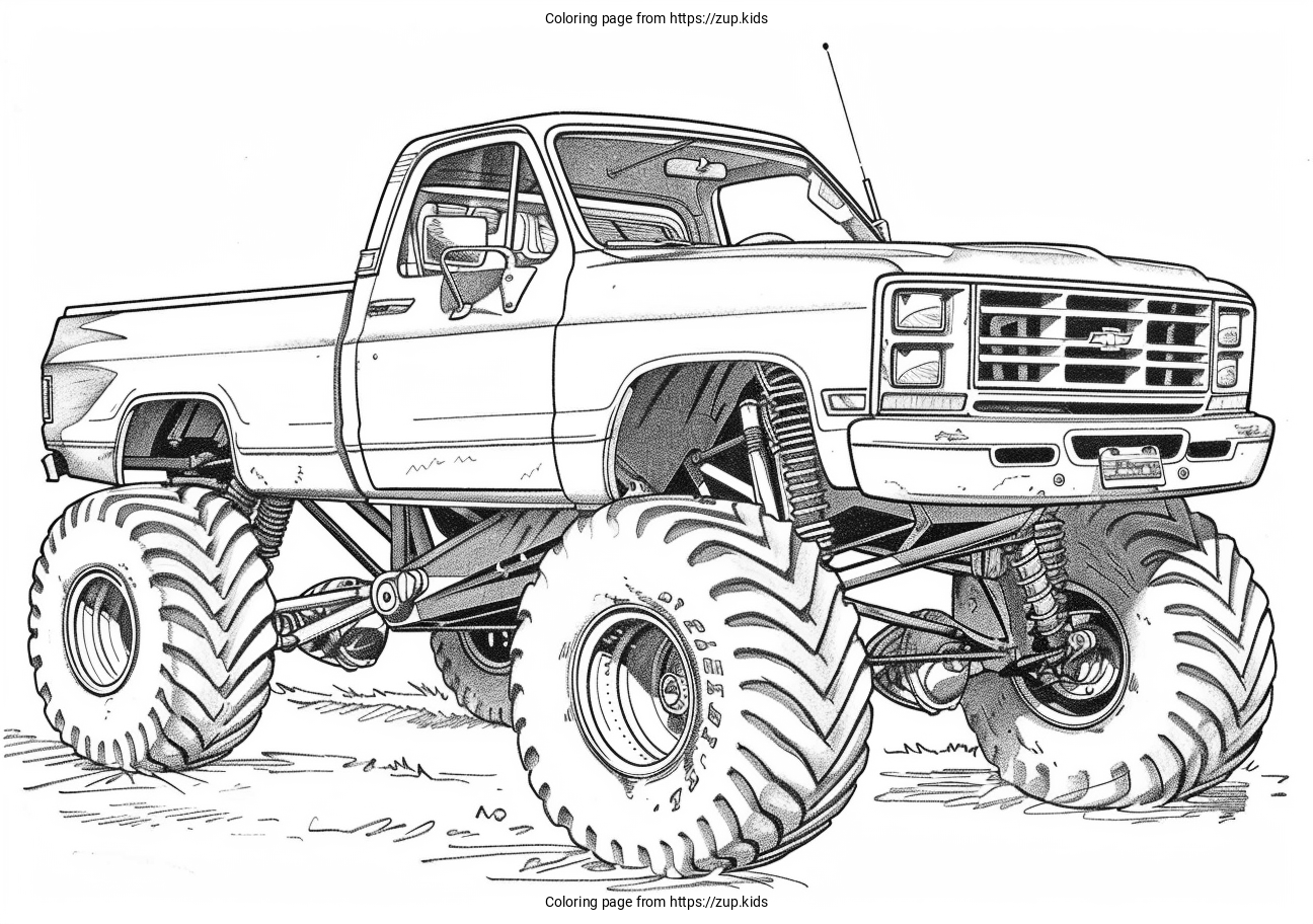 Monster Truck Coloring Page From Zup kids Monster Truck Coloring Page From Zup kids