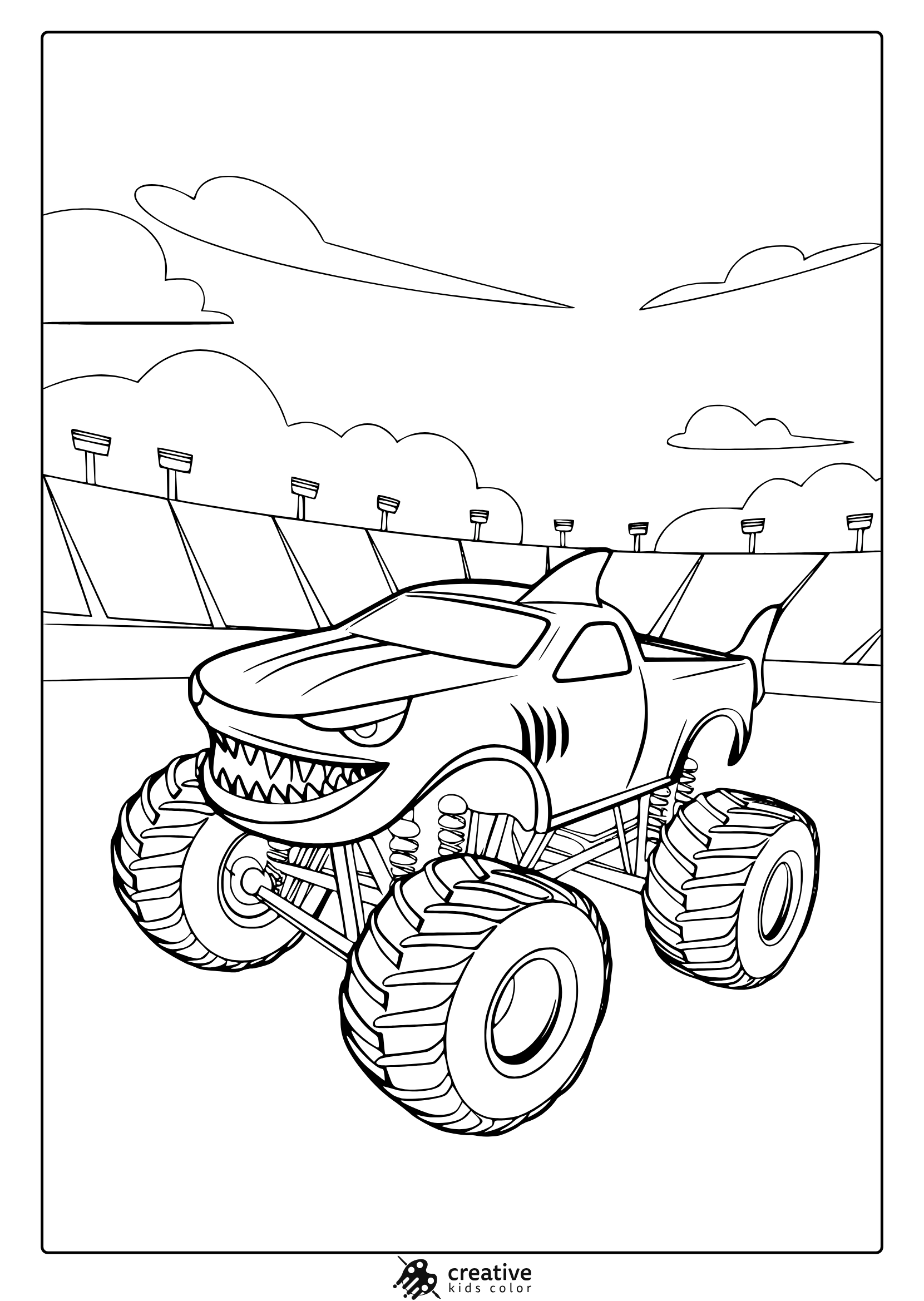 Monster Truck Coloring Pages 20 Free Printable PDF 