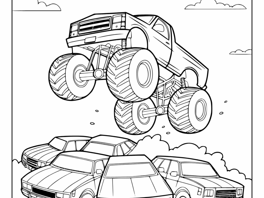 Monster Truck Coloring Pages 20 Free Printable PDF