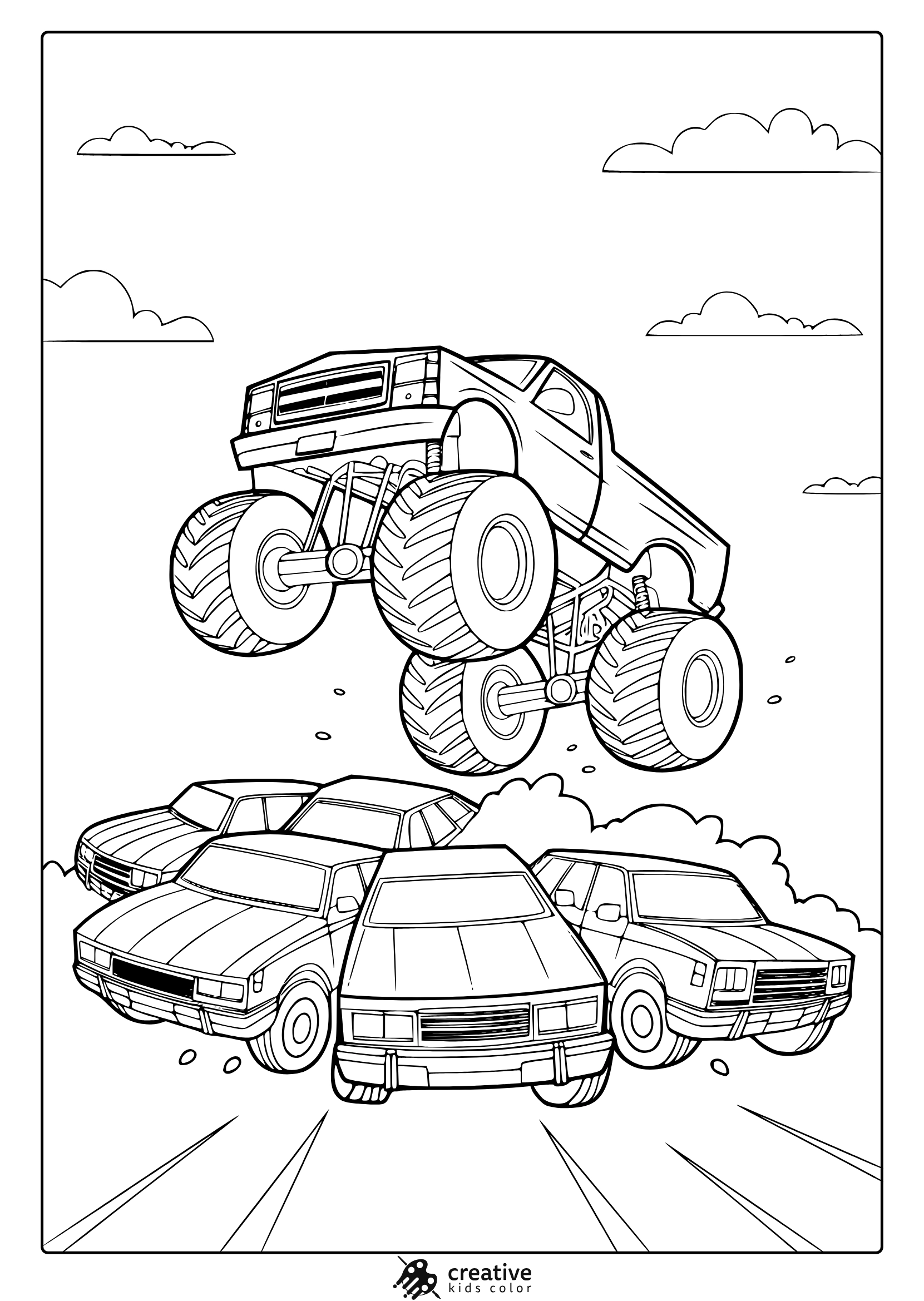 Monster Truck Coloring Pages 20 Free Printable PDF Monster Truck Coloring Pages 20 Free Printable PDF