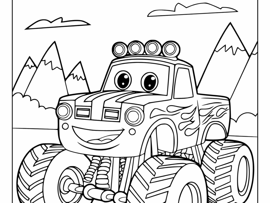 Monster Truck Coloring Pages 20 Free Printable PDF