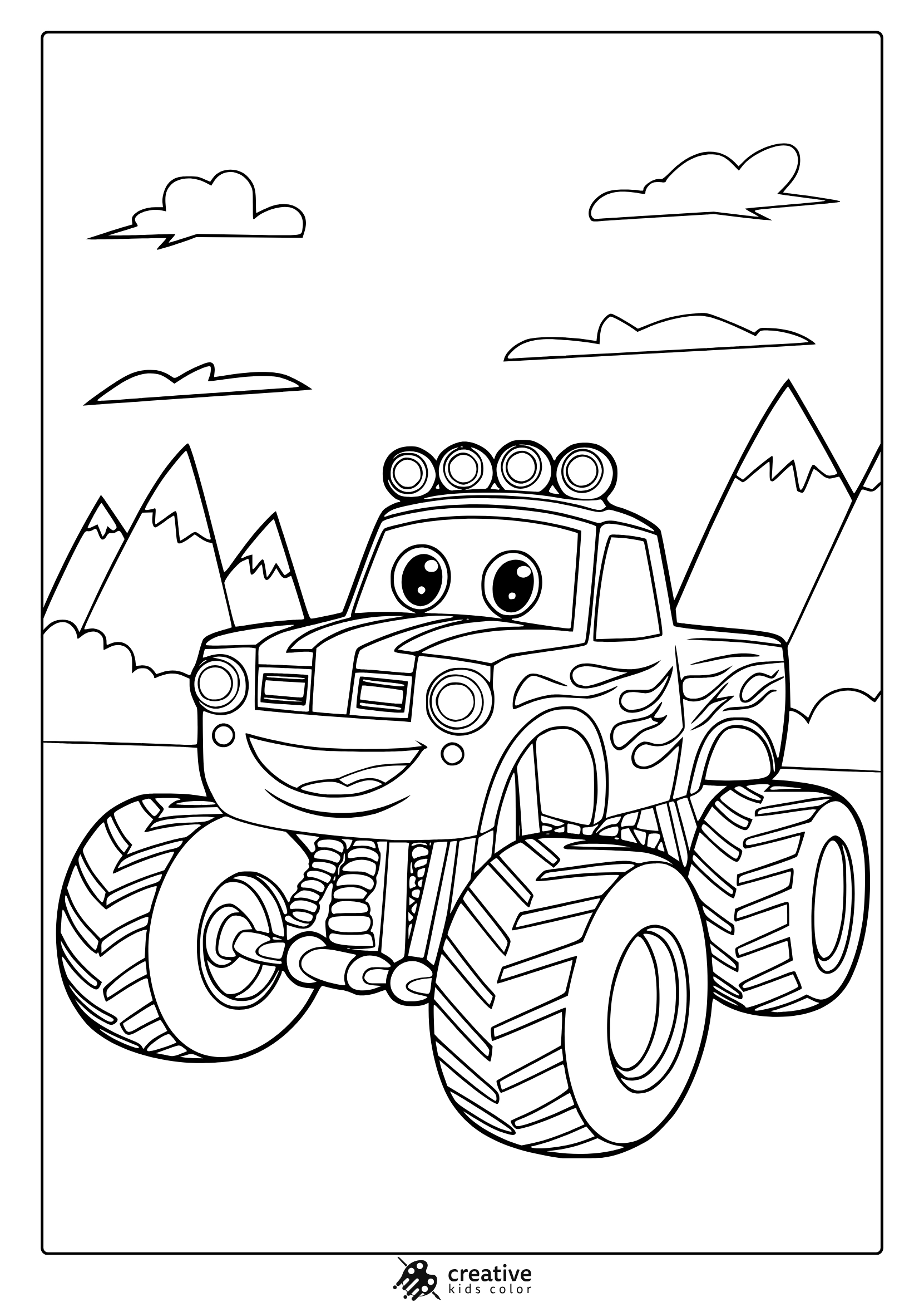 Monster Truck Coloring Pages 20 Free Printable PDF Monster Truck Coloring Pages 20 Free Printable PDF
