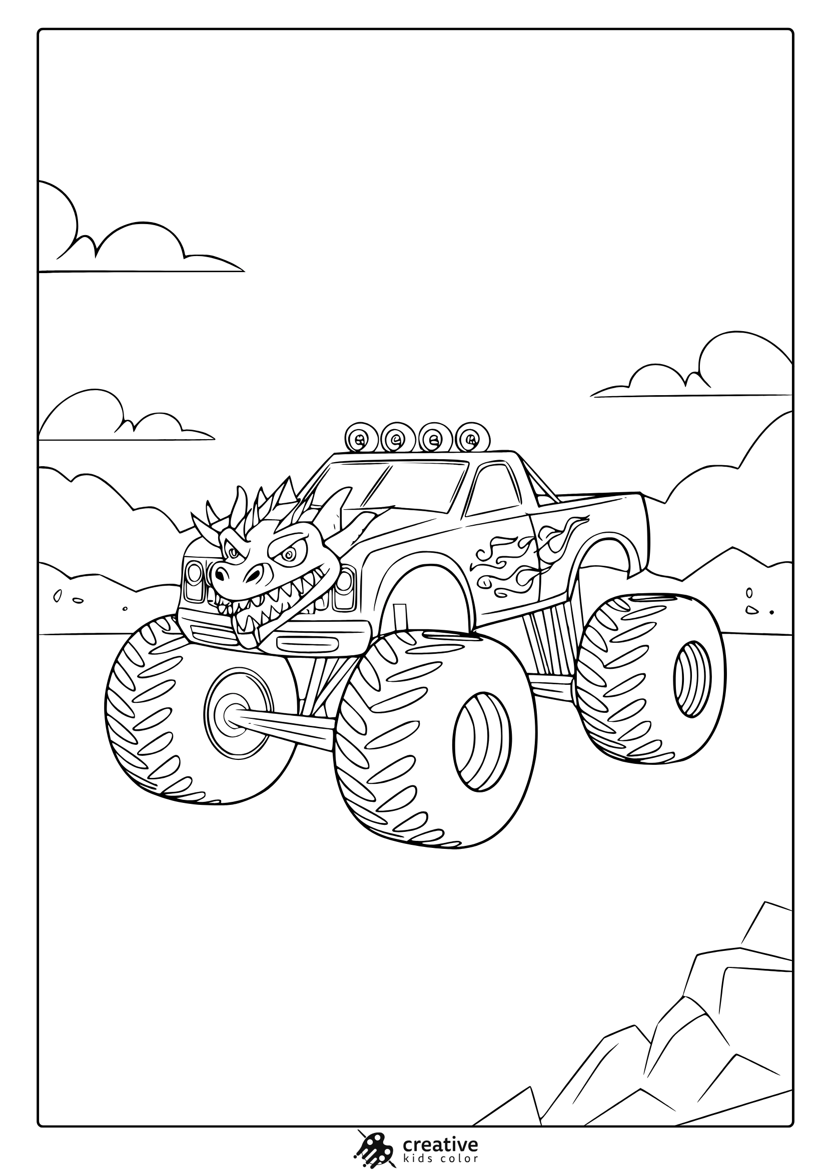 Monster Truck Coloring Pages 20 Free Printable PDF Monster Truck Coloring Pages 20 Free Printable PDF