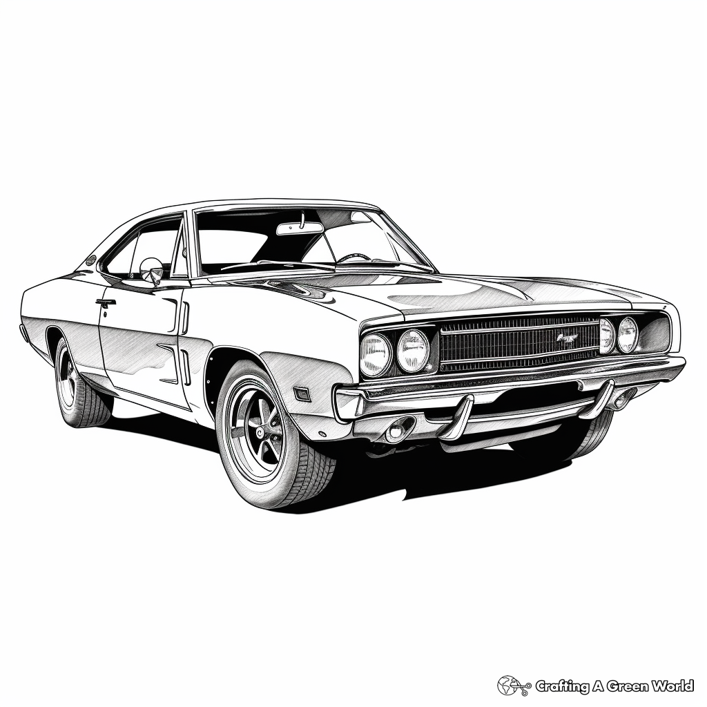 Muscle Car Coloring Pages Free Printable 